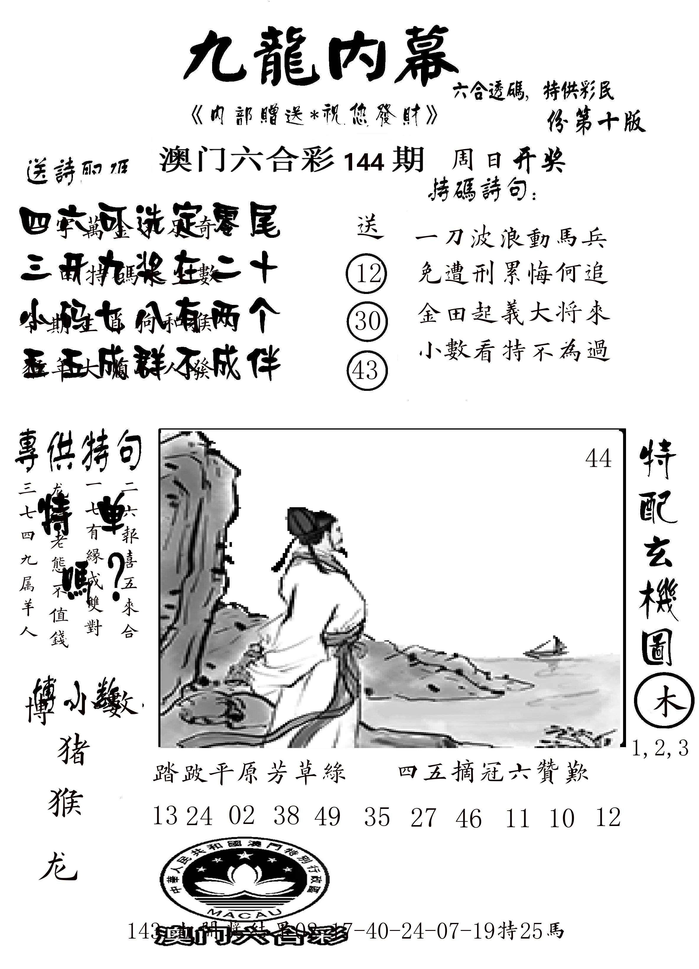 澳门传真2 第144期