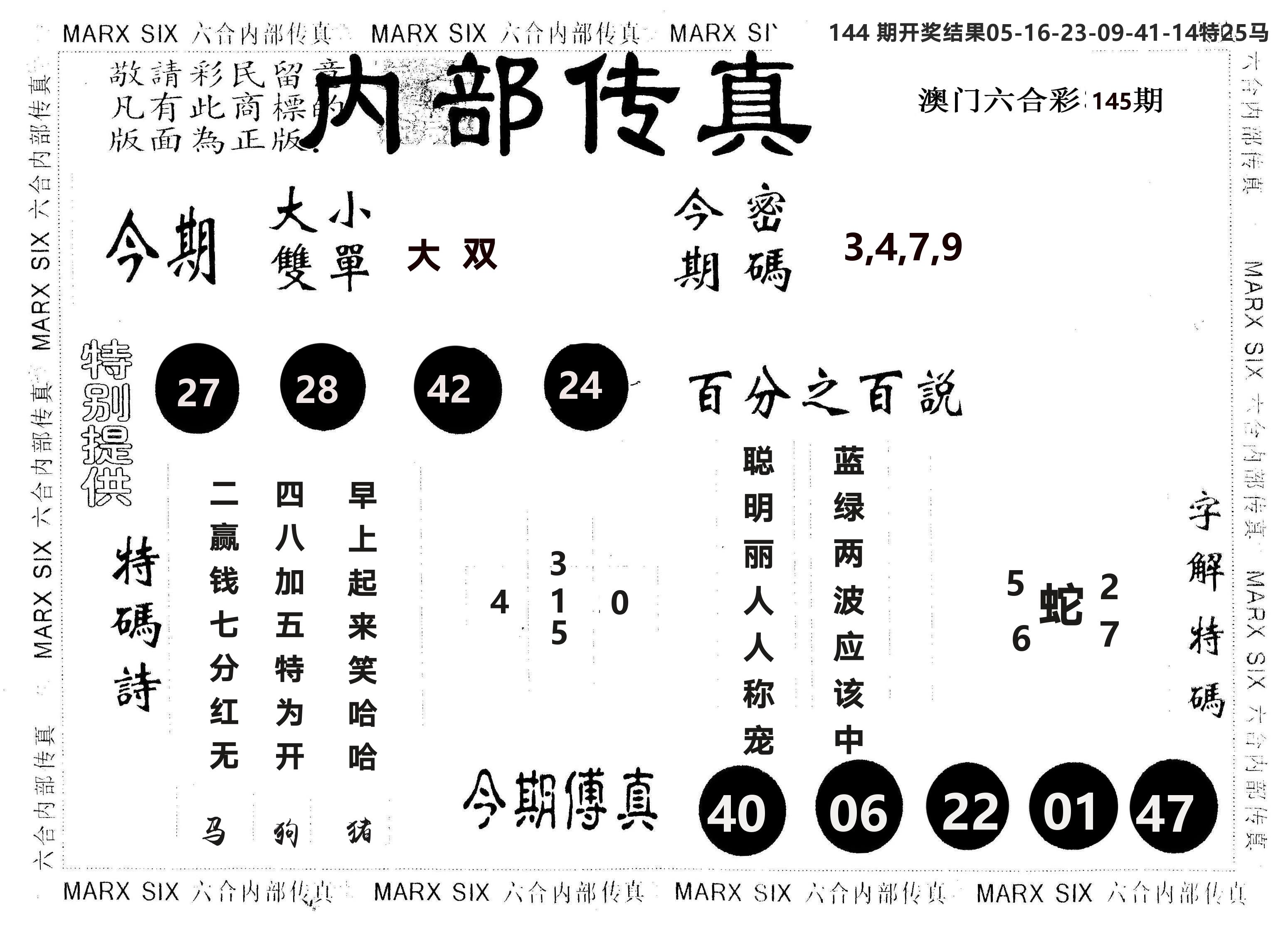 另版内部传真 第145期