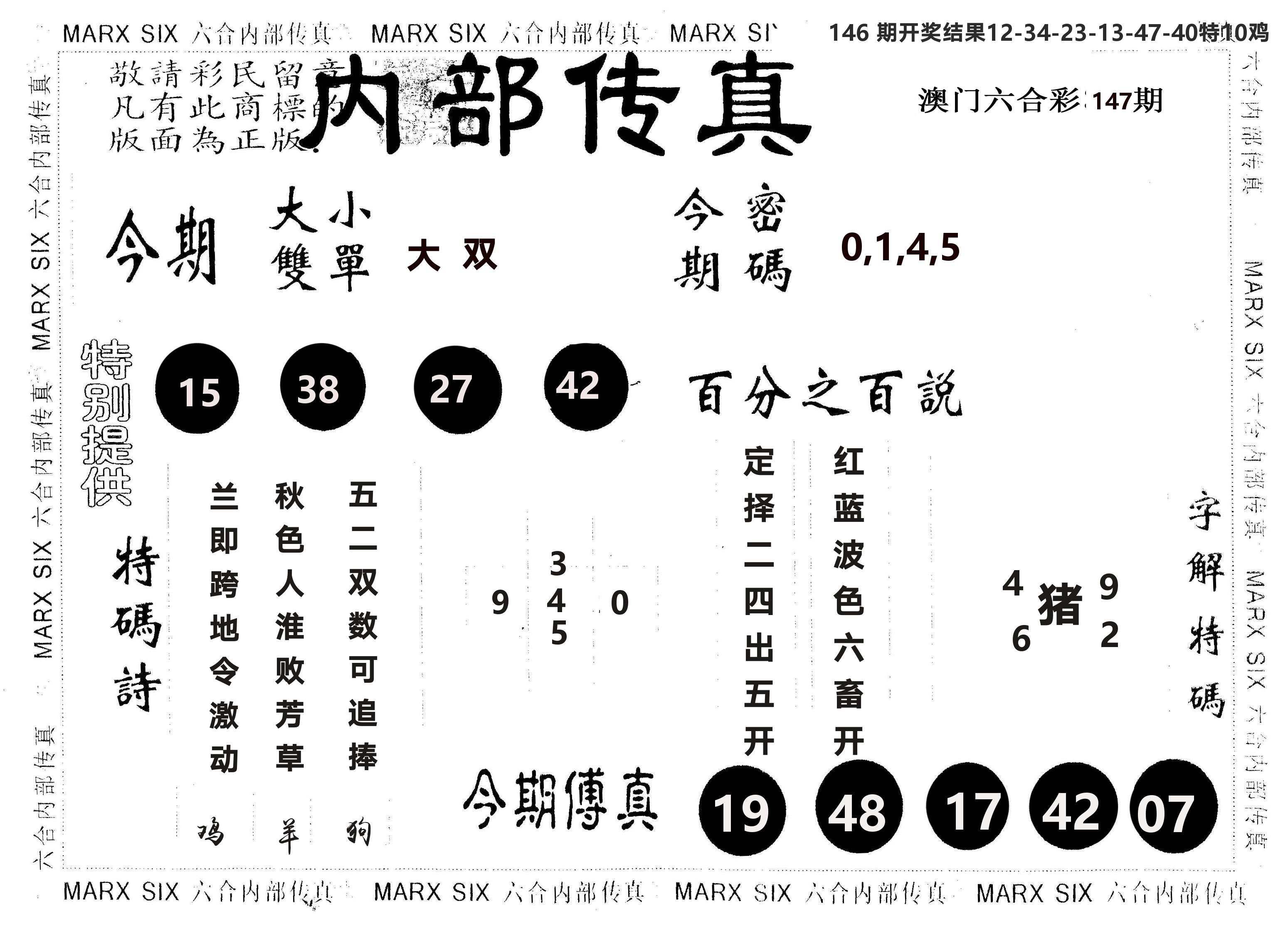 另版内部传真 第147期