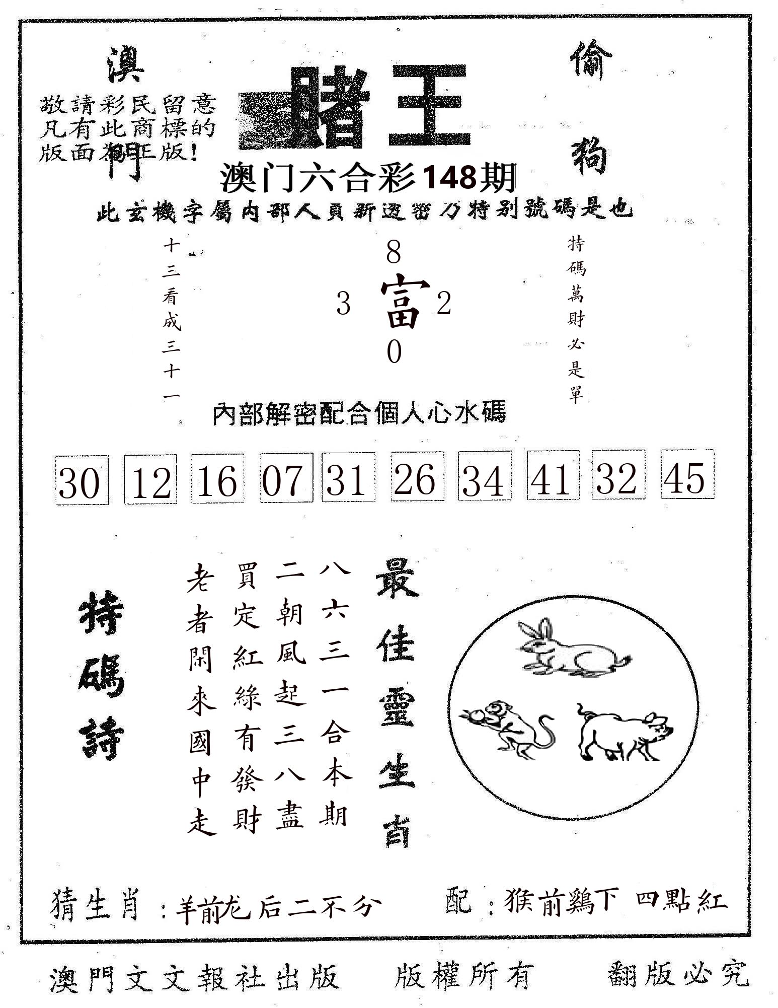 赌王 第148期