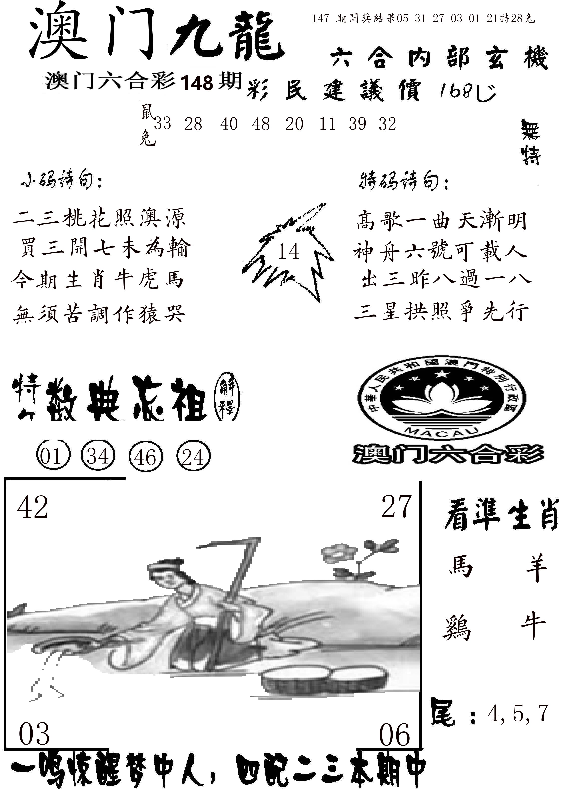 澳门传真1 第148期