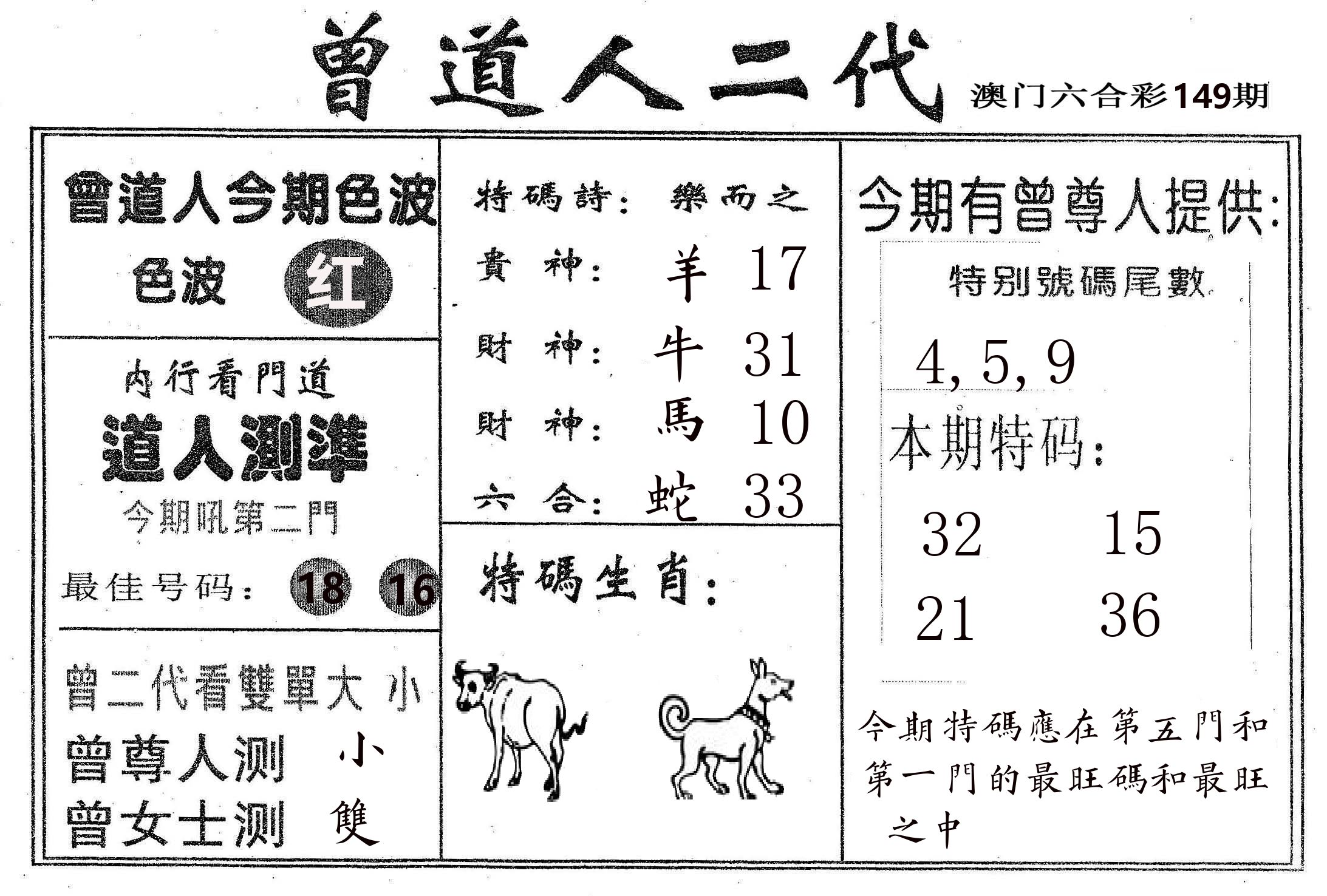 曾二代 第149期