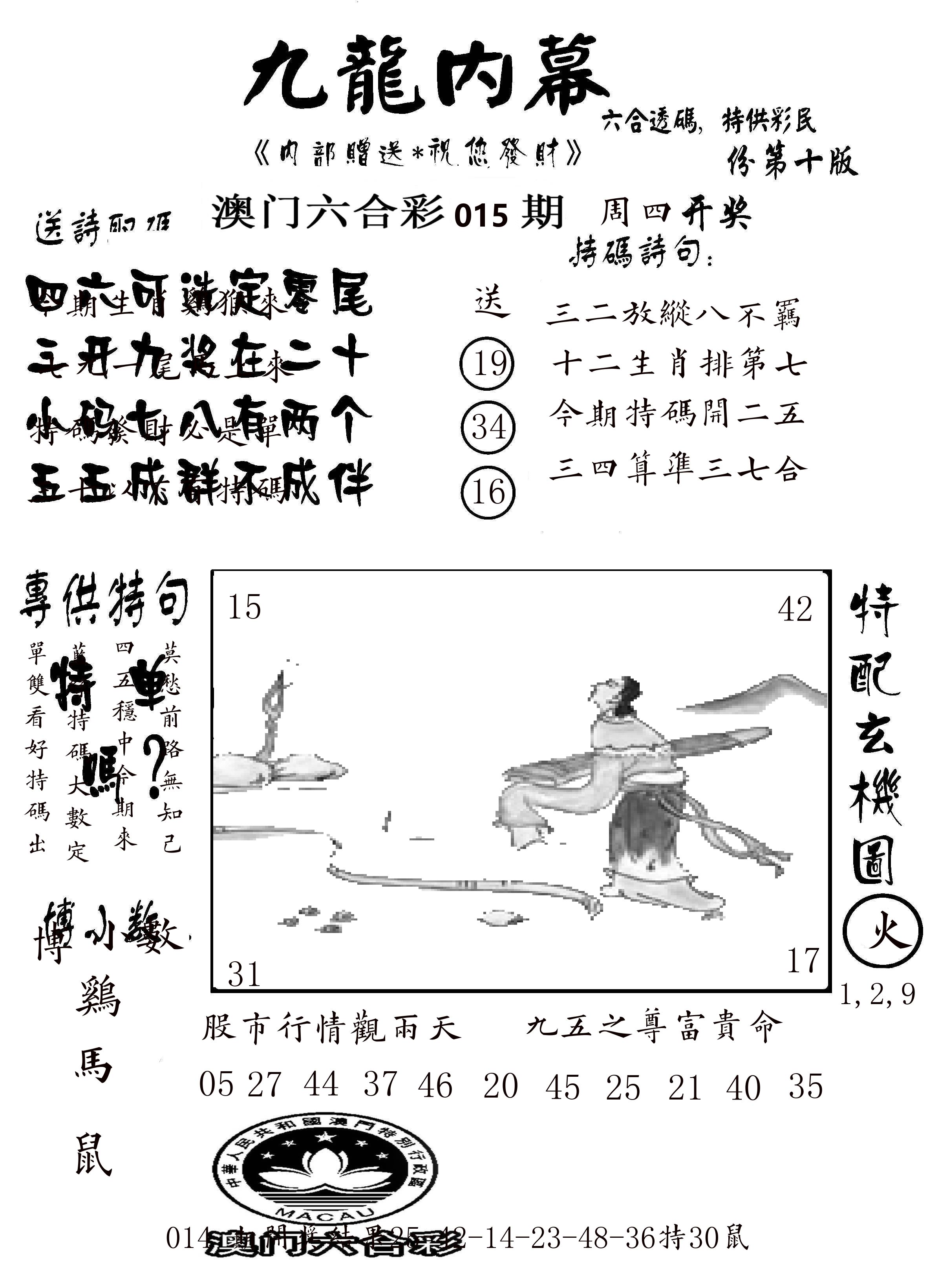 澳门传真2 第15期