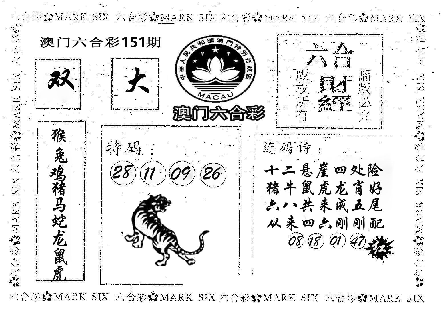 六合财经 第151期