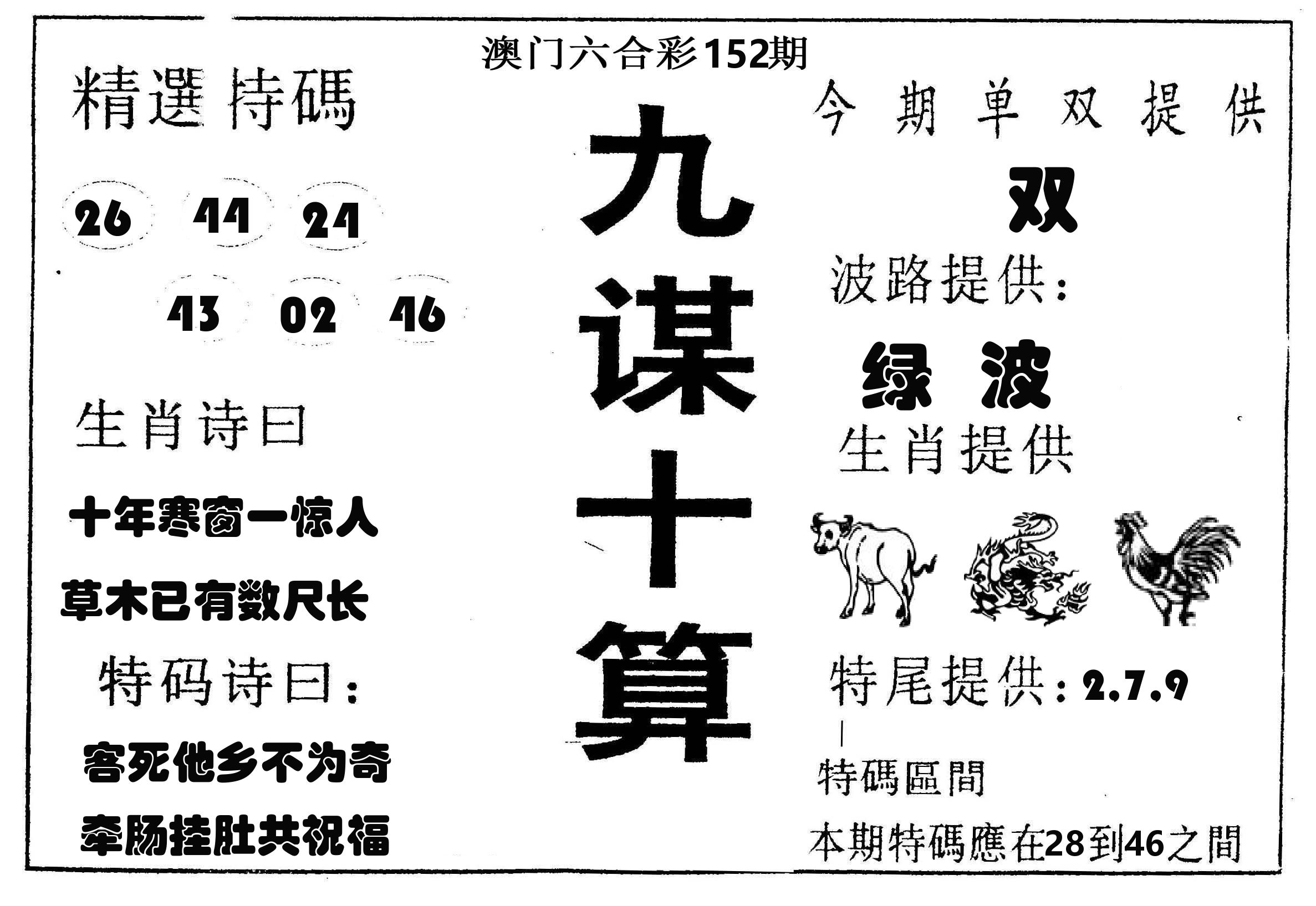 九谋十算 第152期