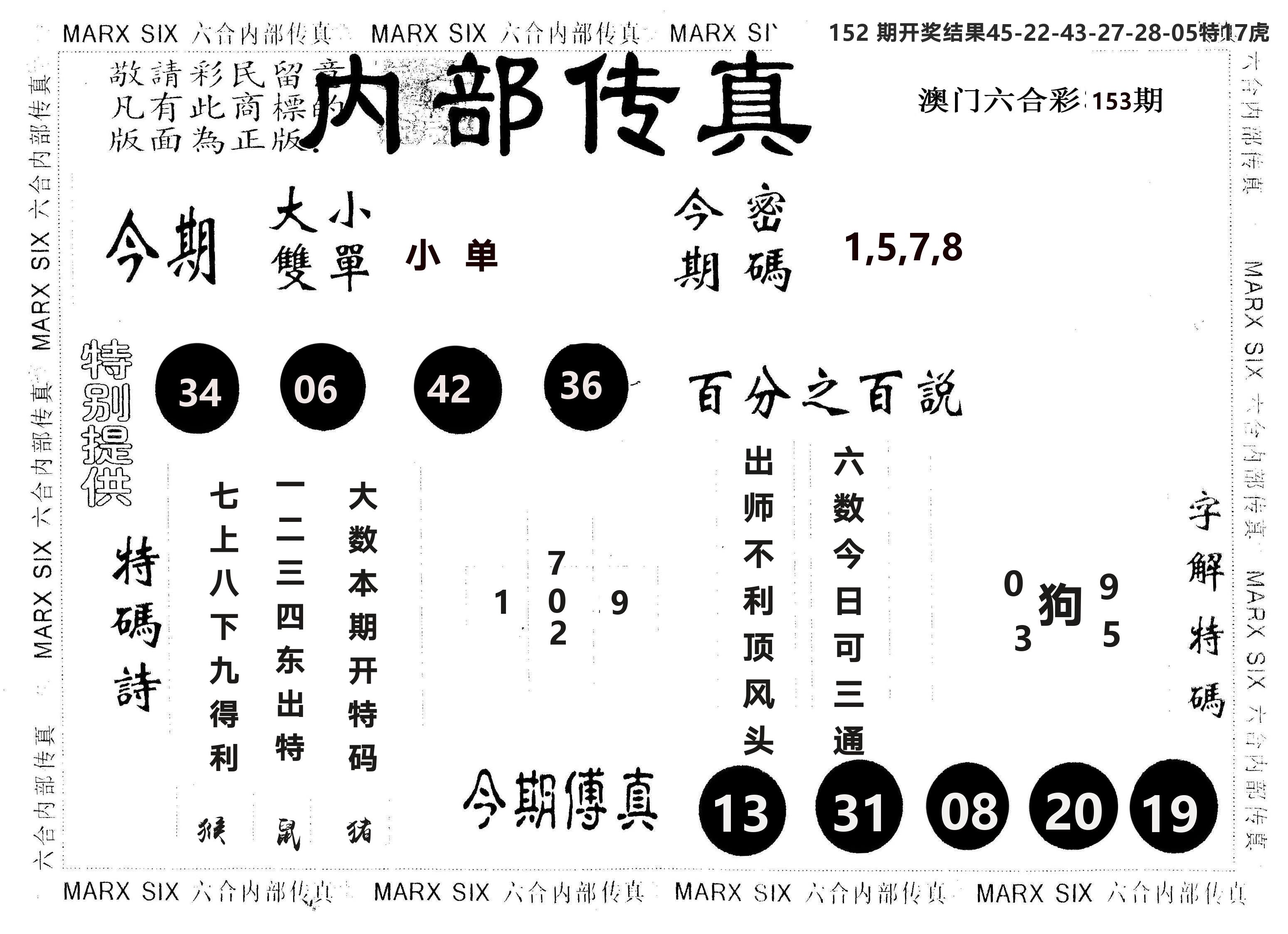 另版内部传真 第153期