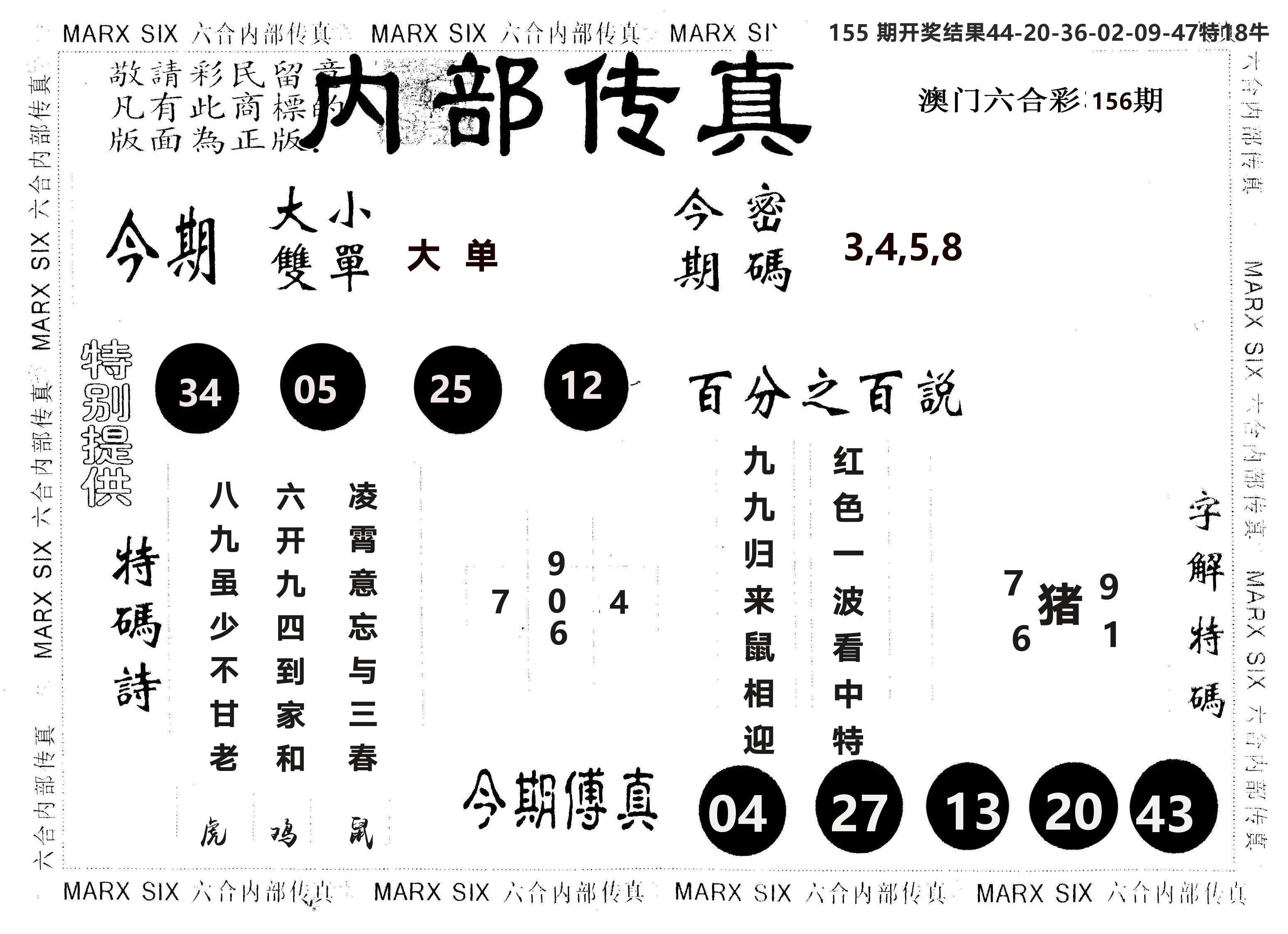 另版内部传真 第156期