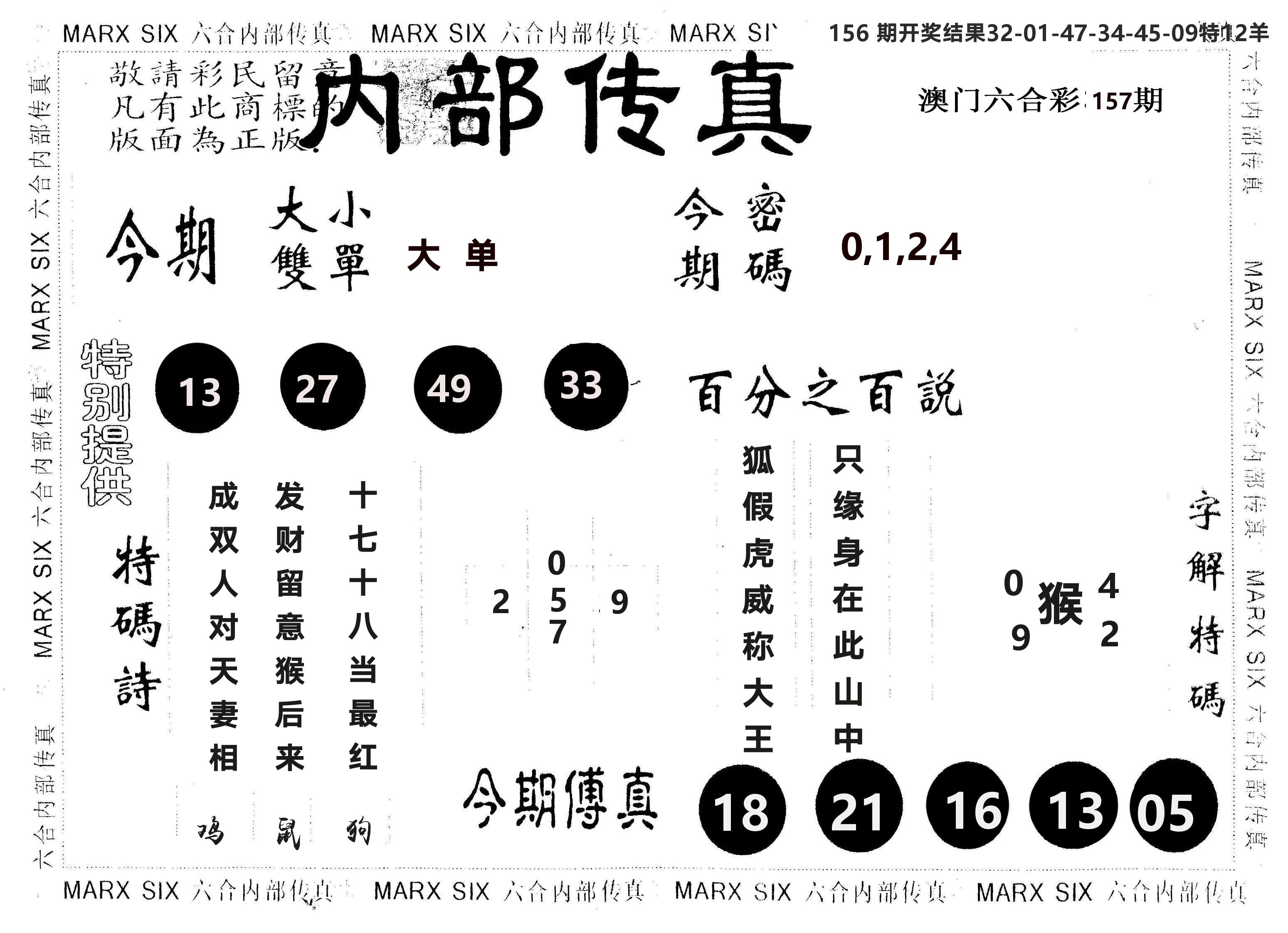 另版内部传真 第157期
