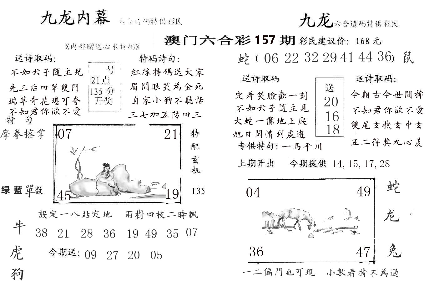九龙内幕 第157期
