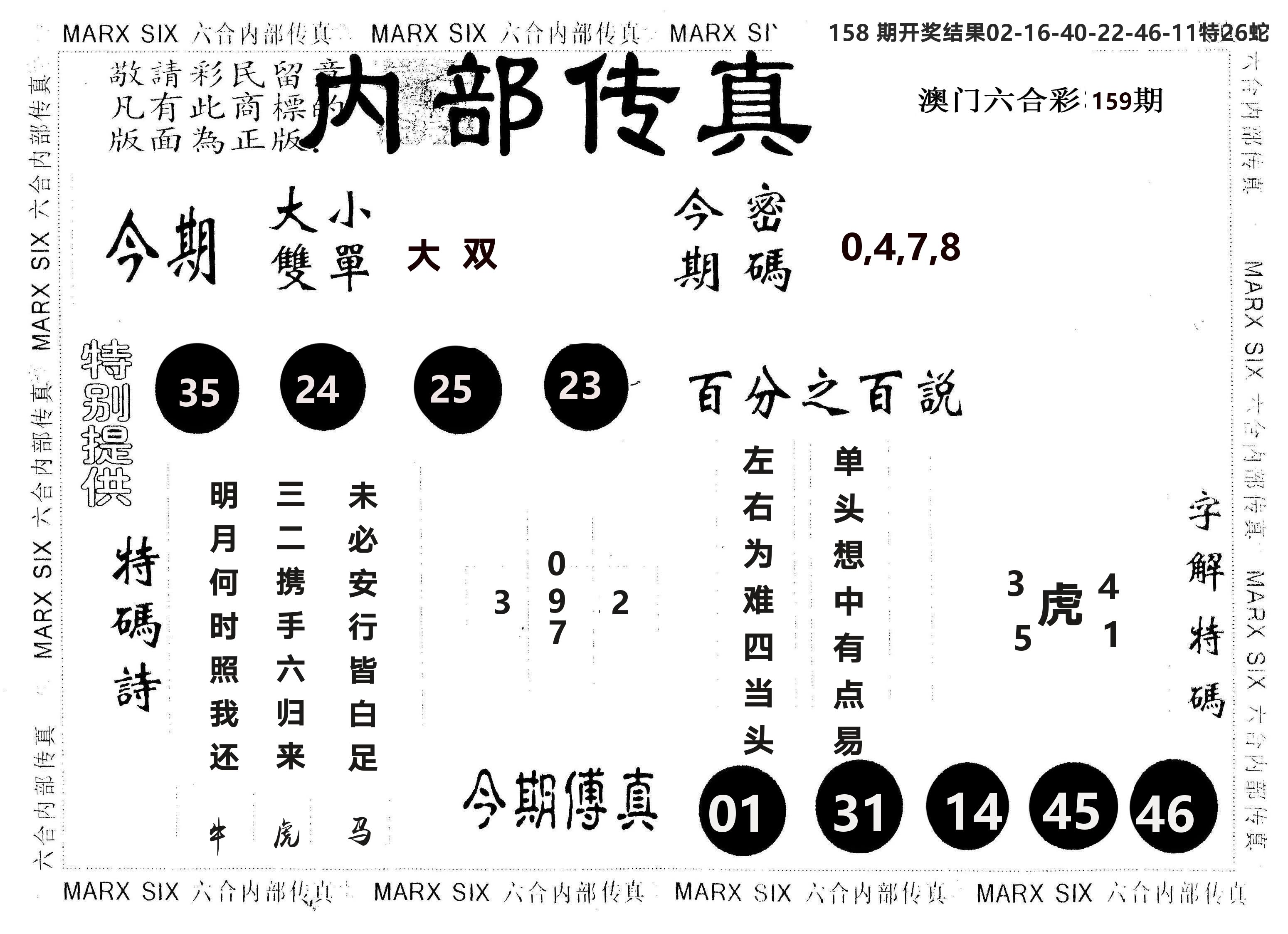 另版内部传真 第159期