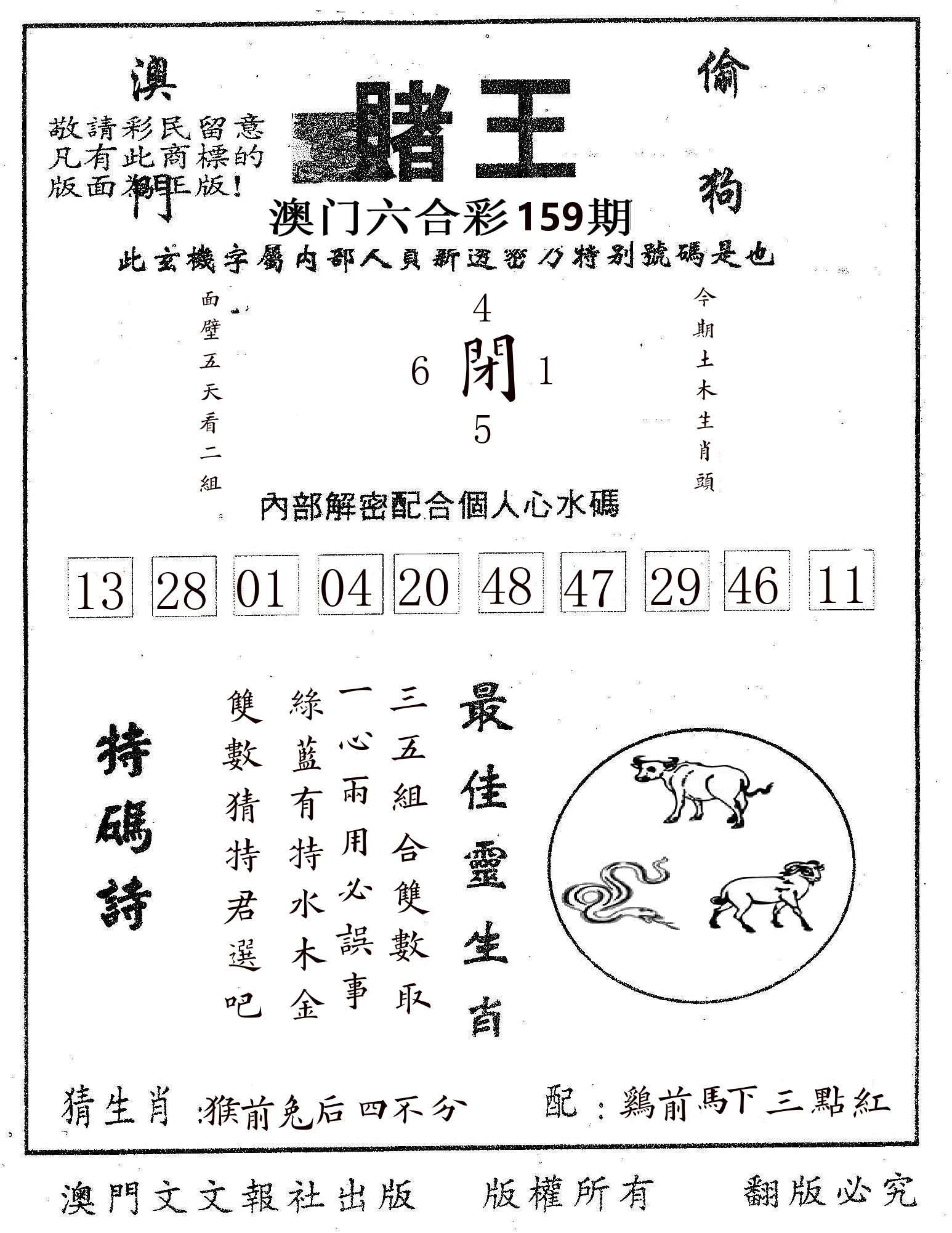 赌王 第159期
