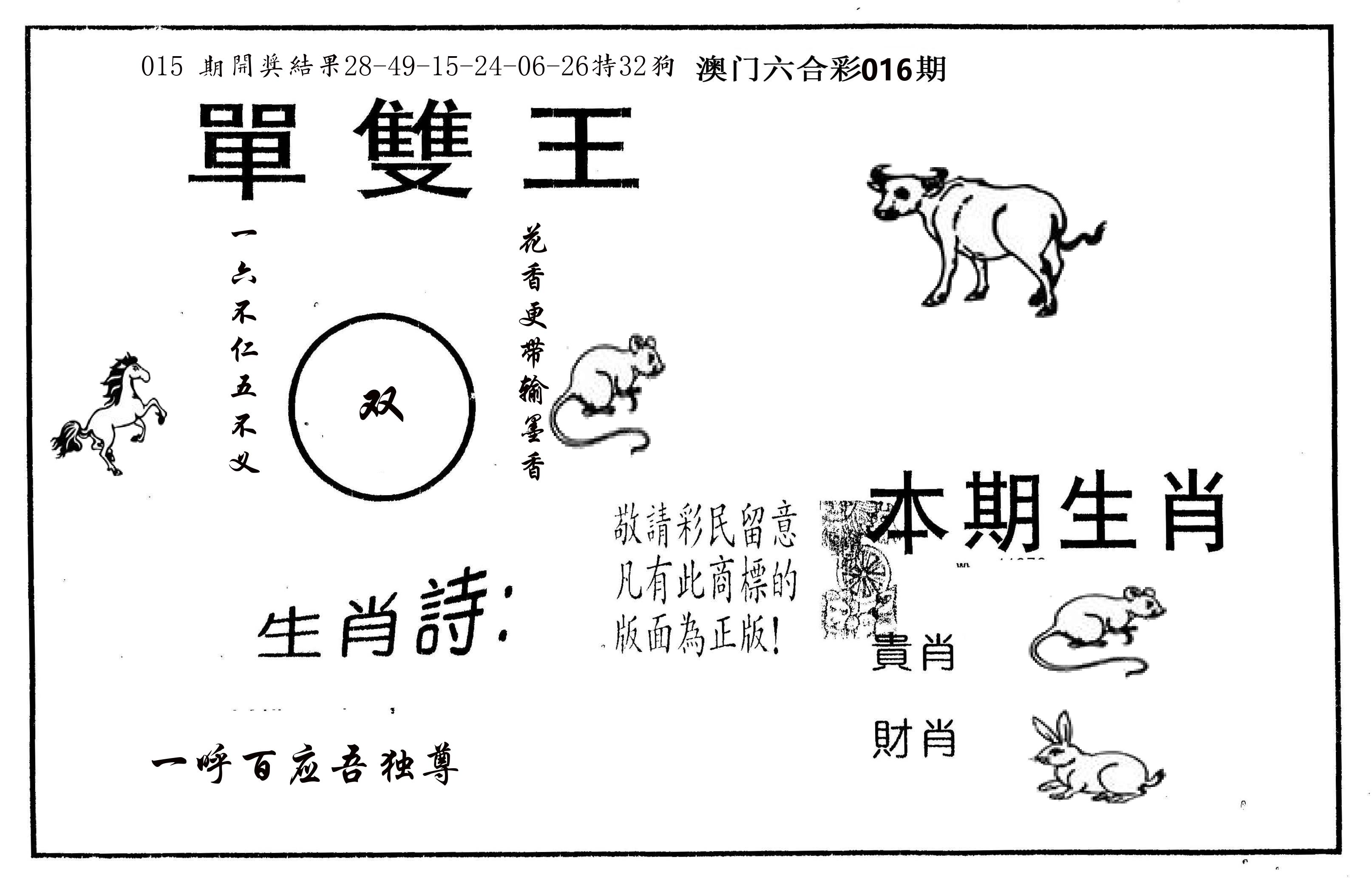 单双王A 第16期
