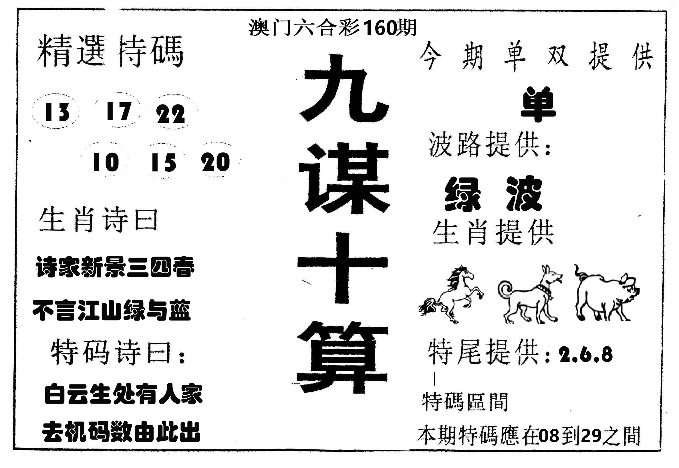 九谋十算 第160期