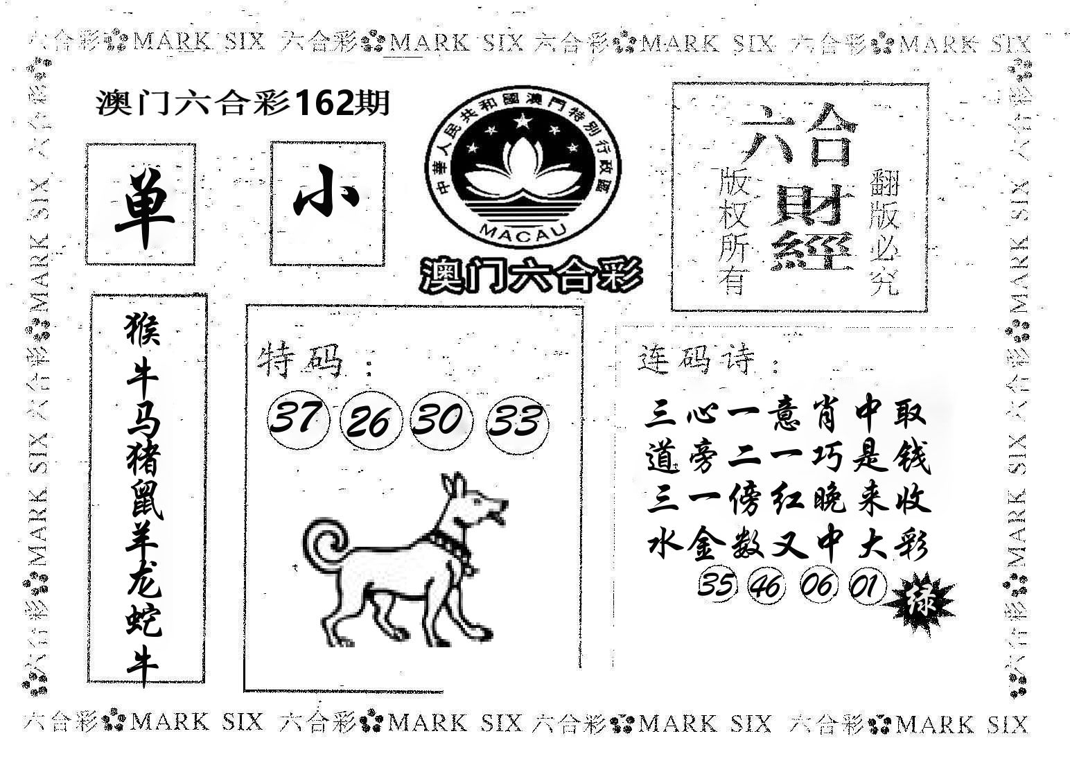 六合财经 第162期