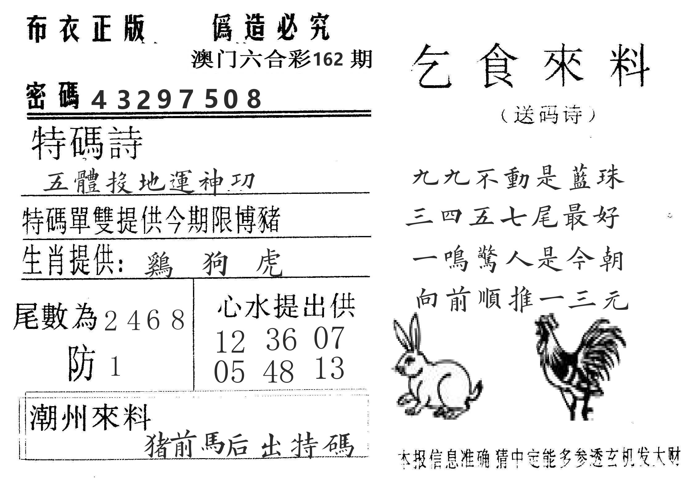 千禧码王 第162期