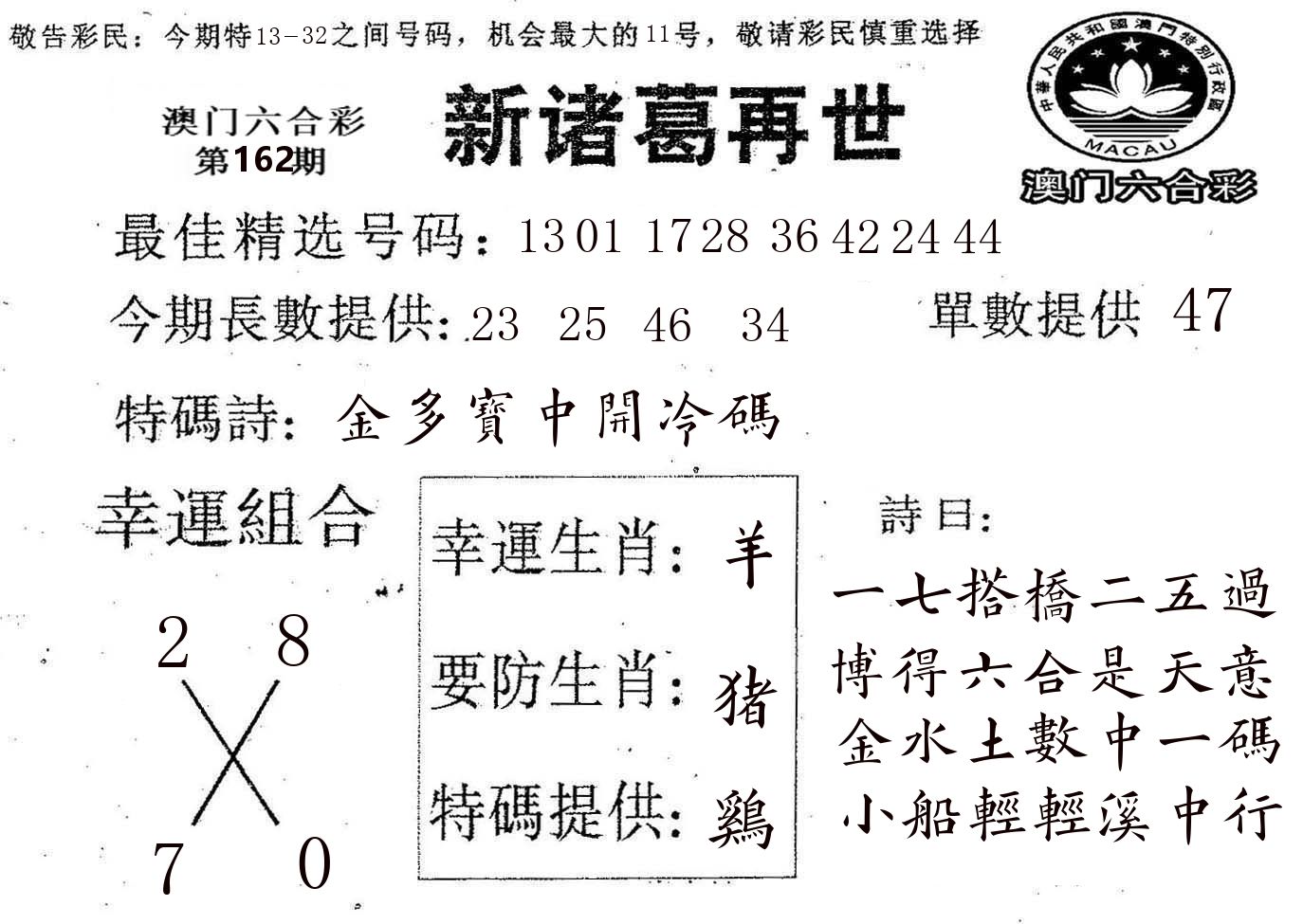 新诸葛 第162期