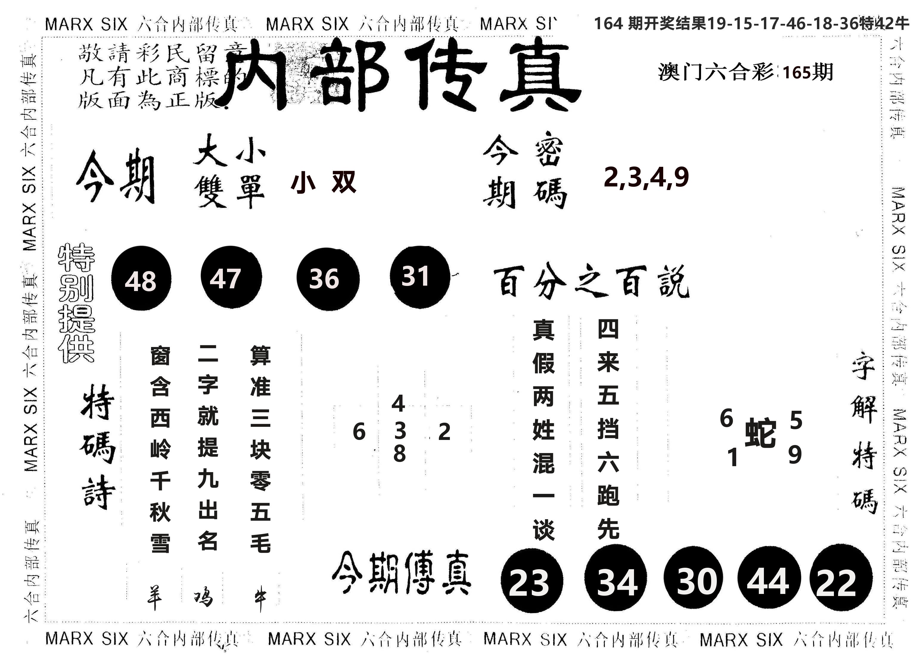 另版内部传真 第165期