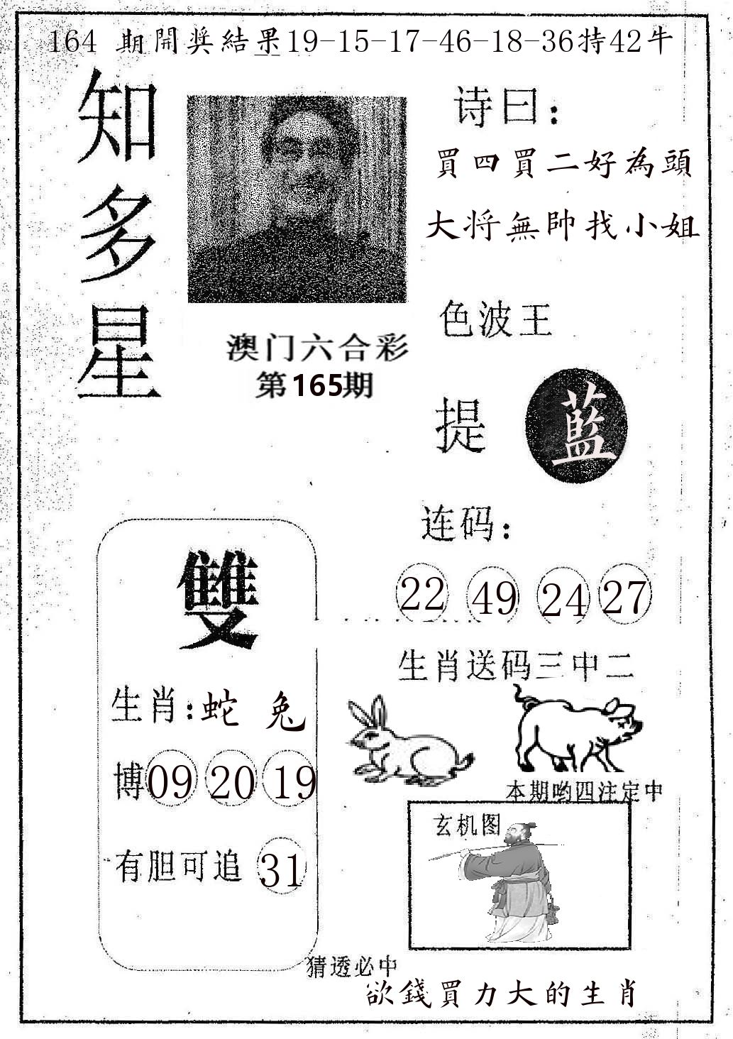 知多星 第165期