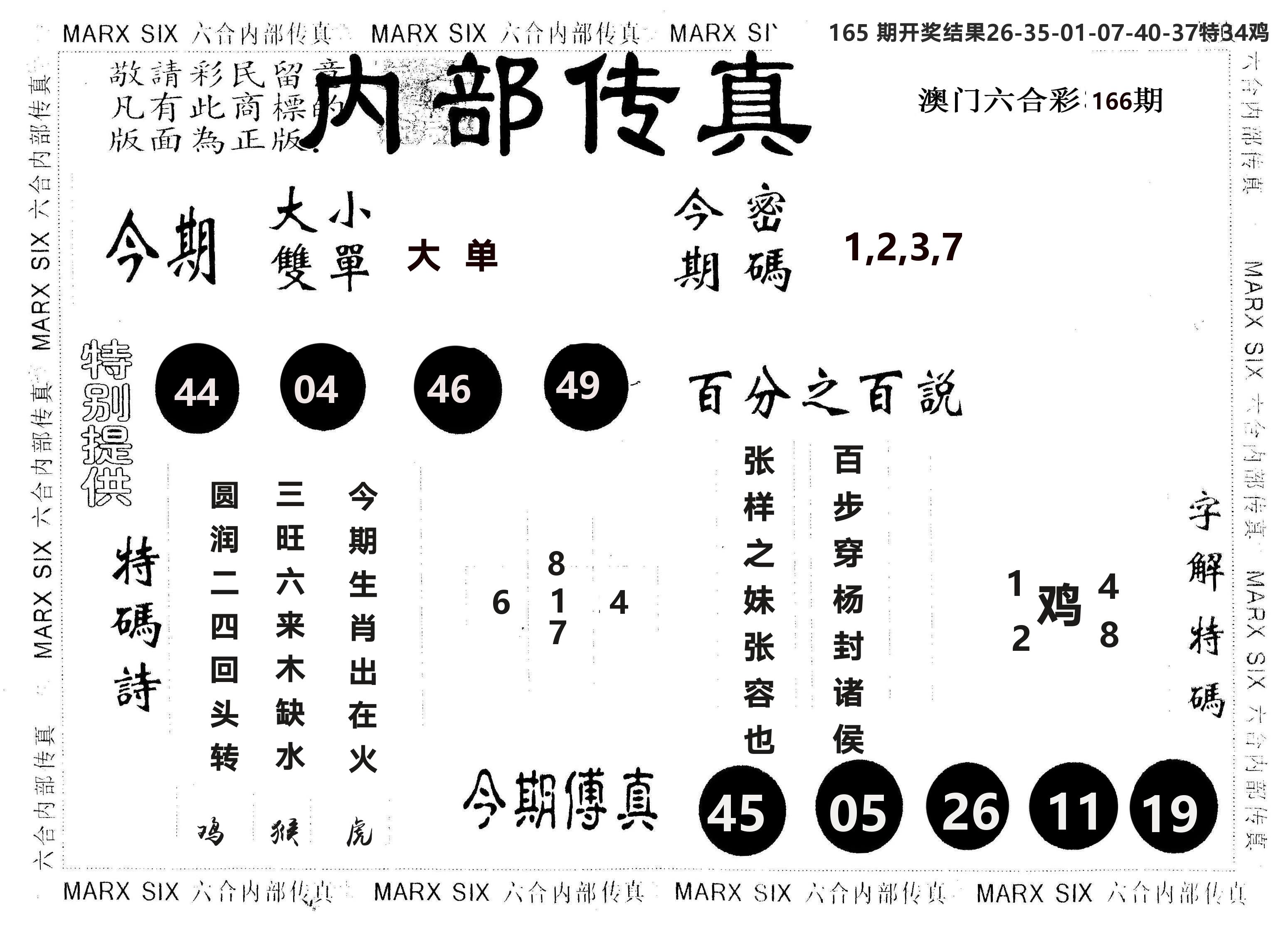 另版内部传真 第166期
