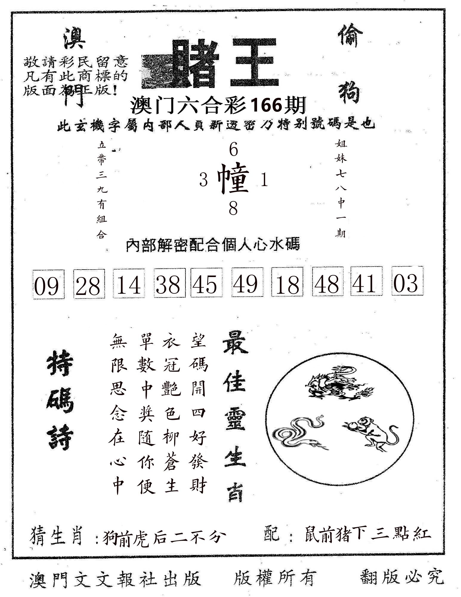 赌王 第166期