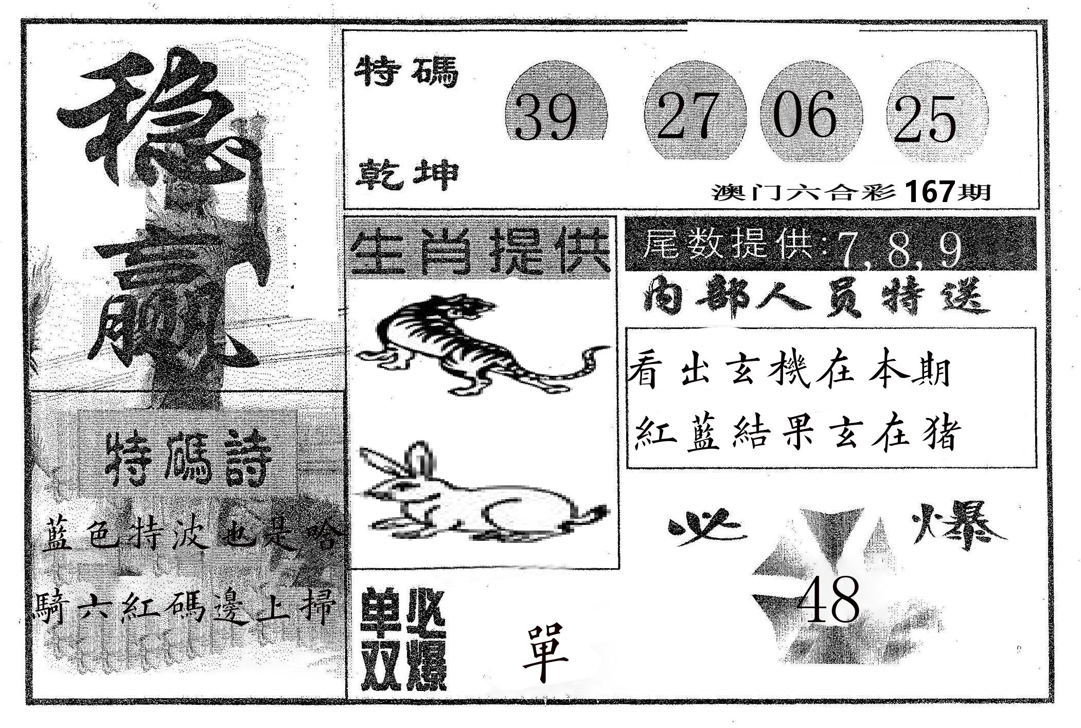 稳赢 第167期