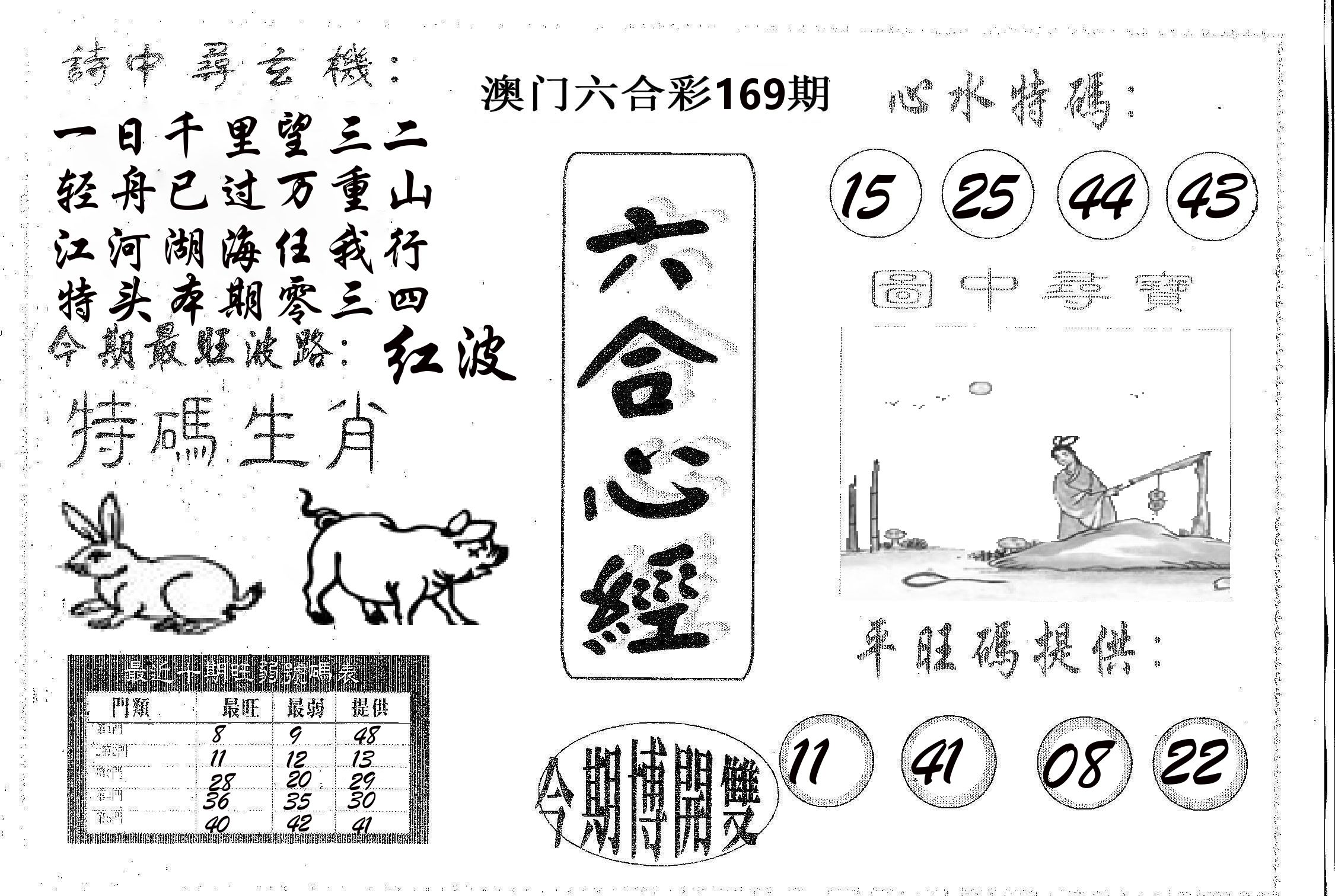 六合心经 第169期