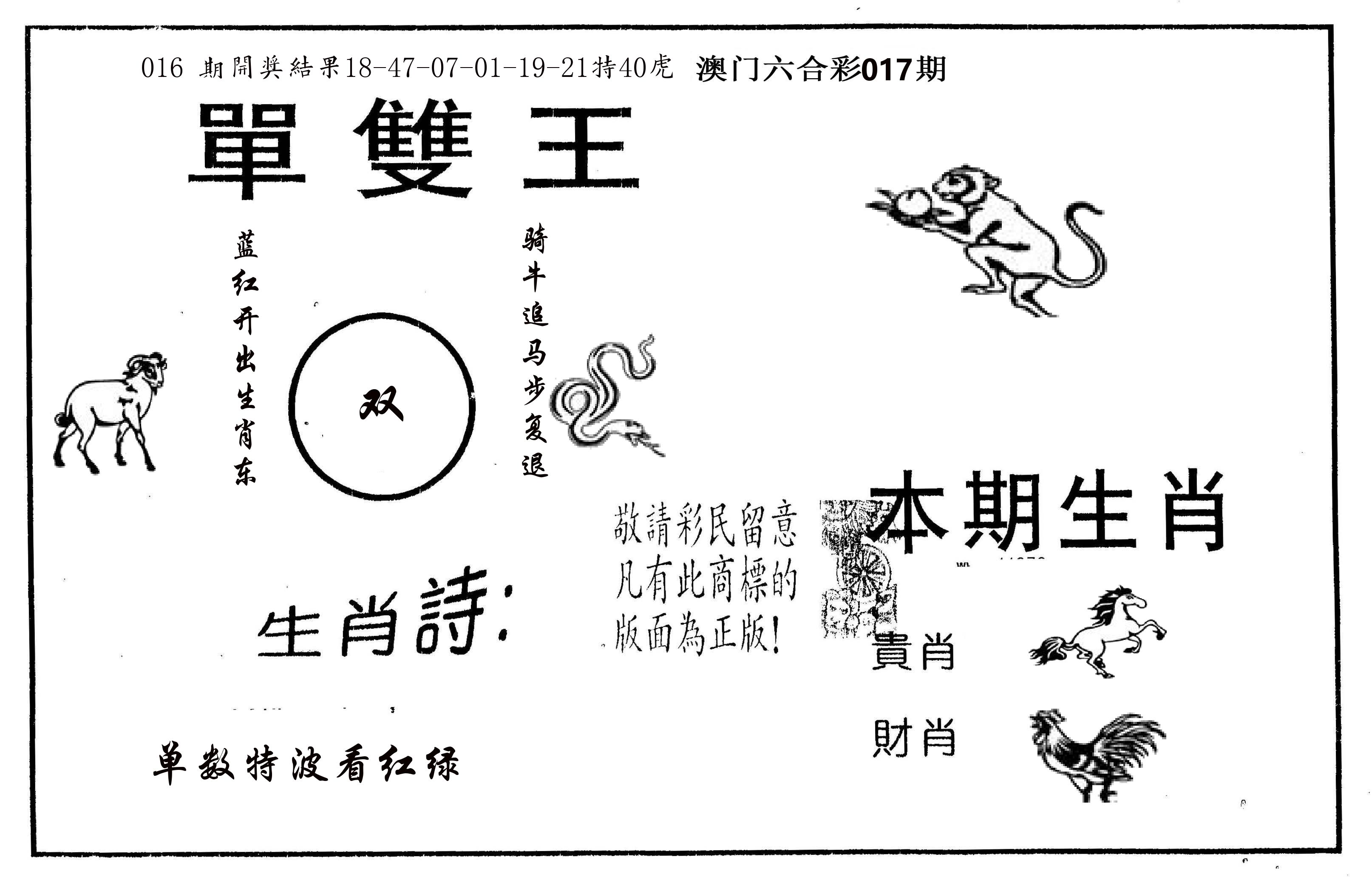 单双王A 第17期