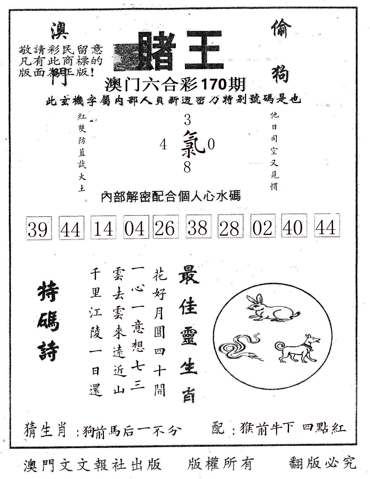 赌王 第170期