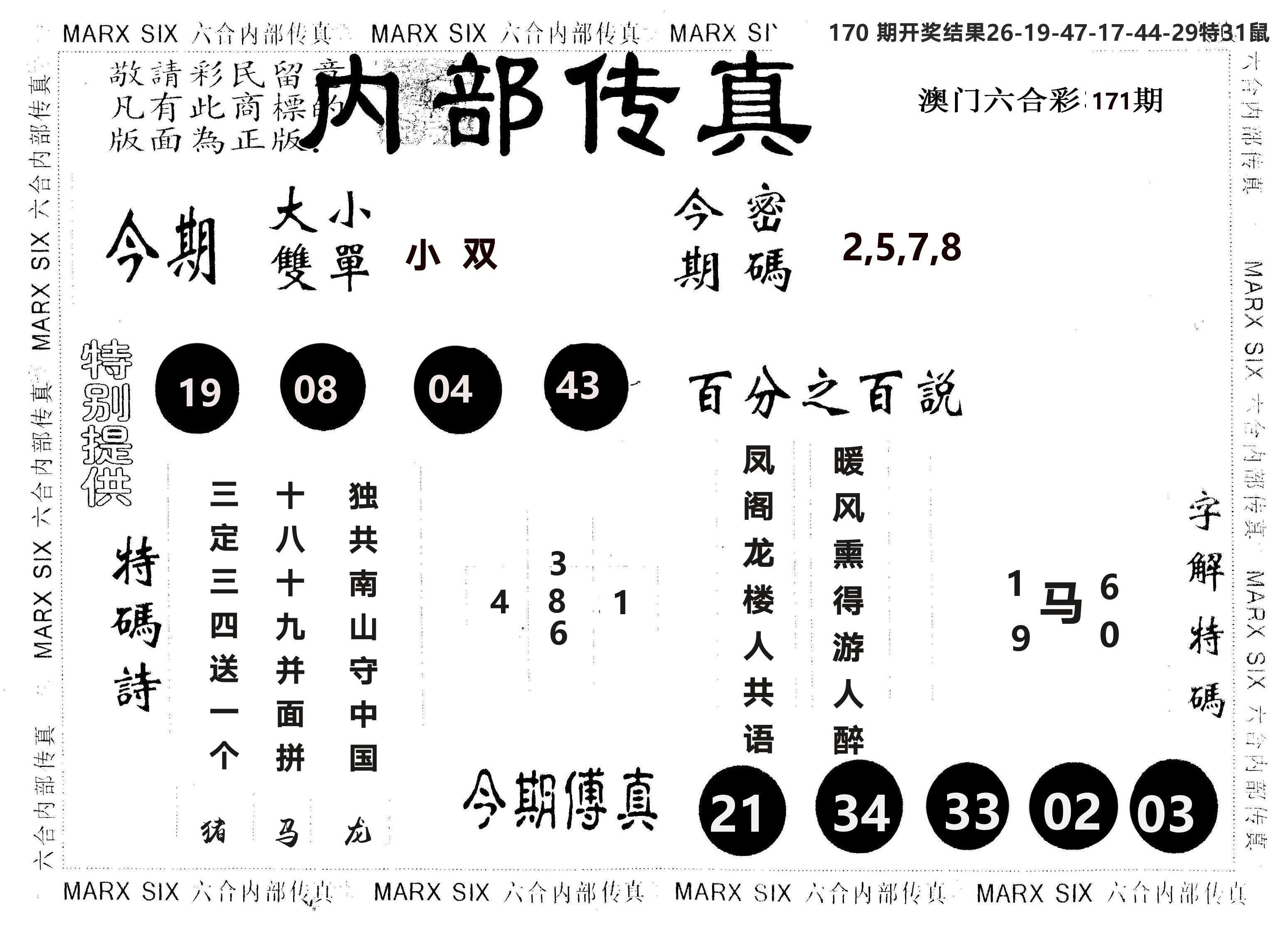 另版内部传真 第171期