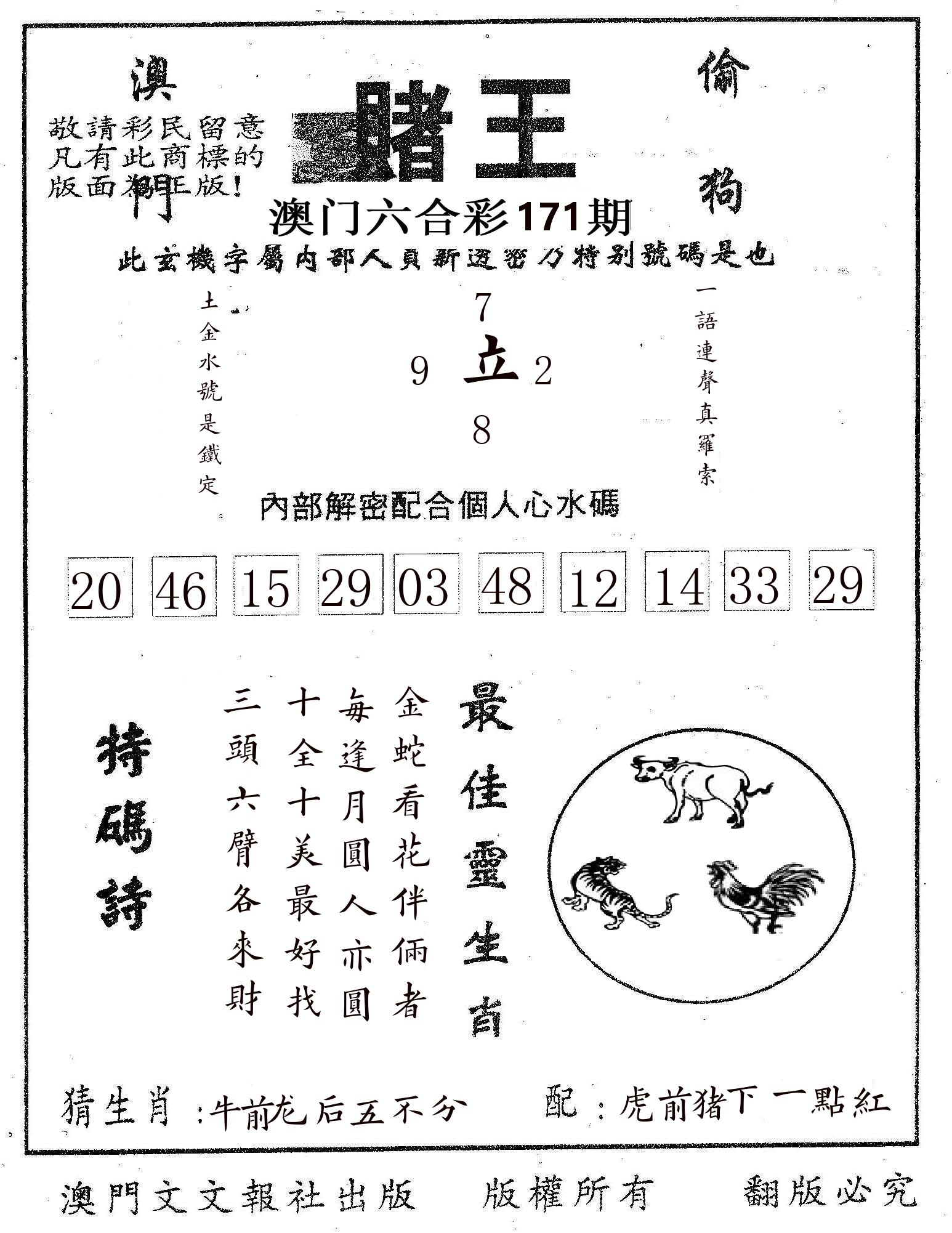 赌王 第171期
