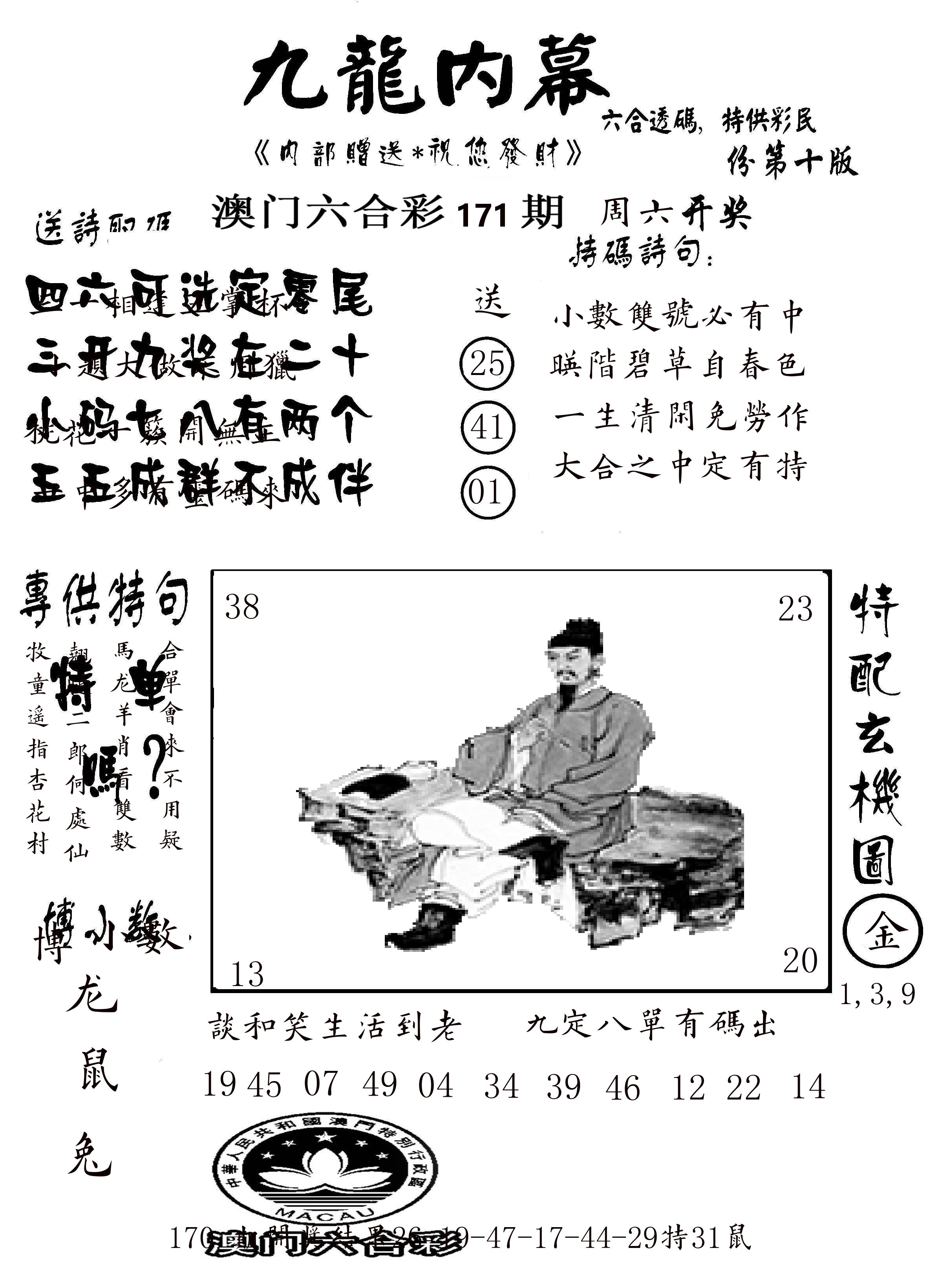 澳门传真2 第171期