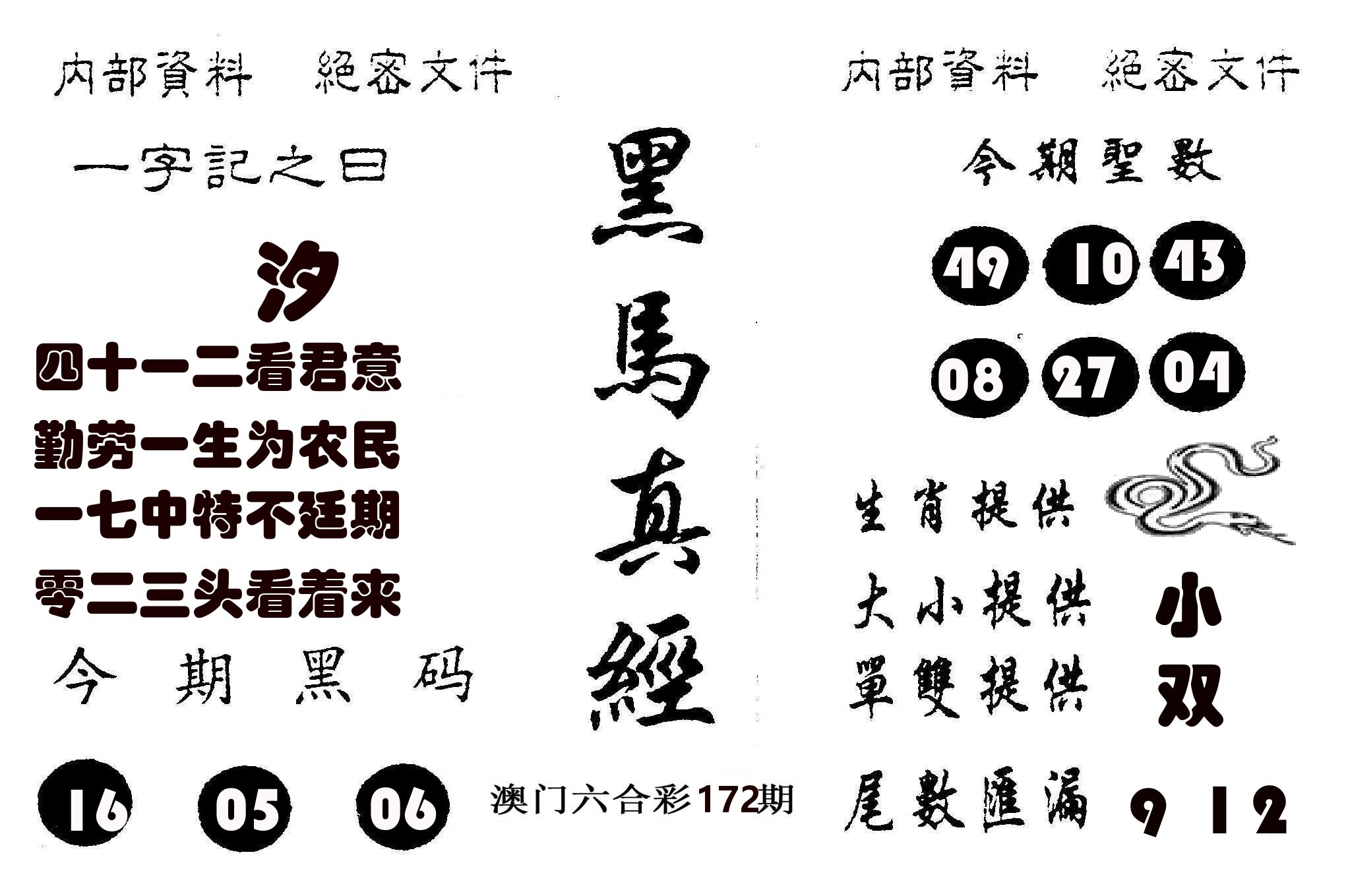 黑马真经 第172期