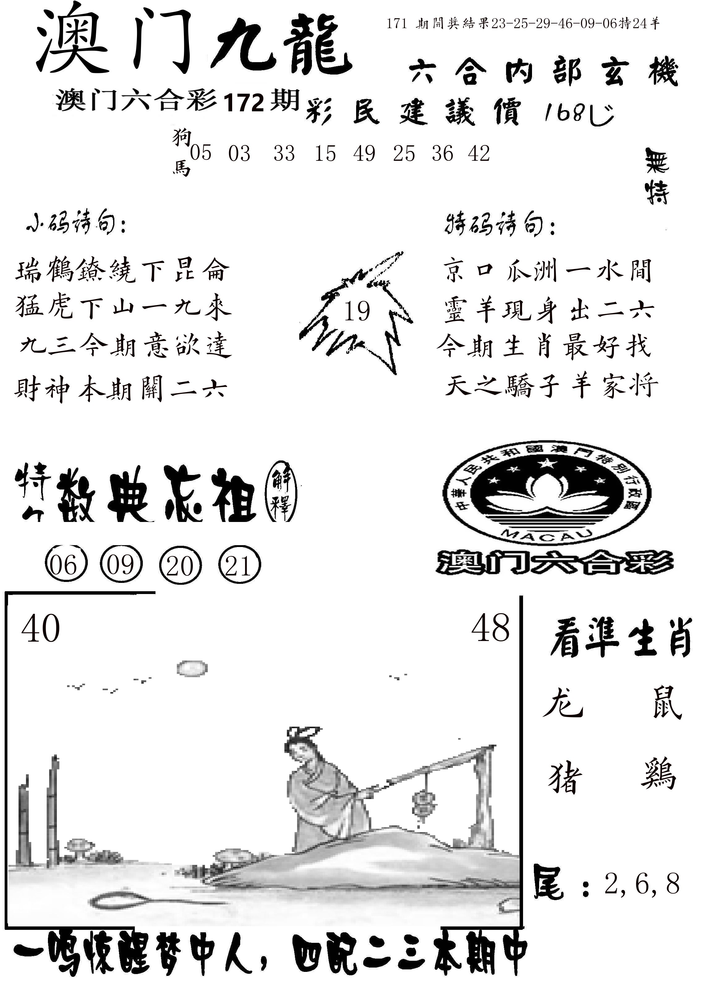 澳门传真1 第172期