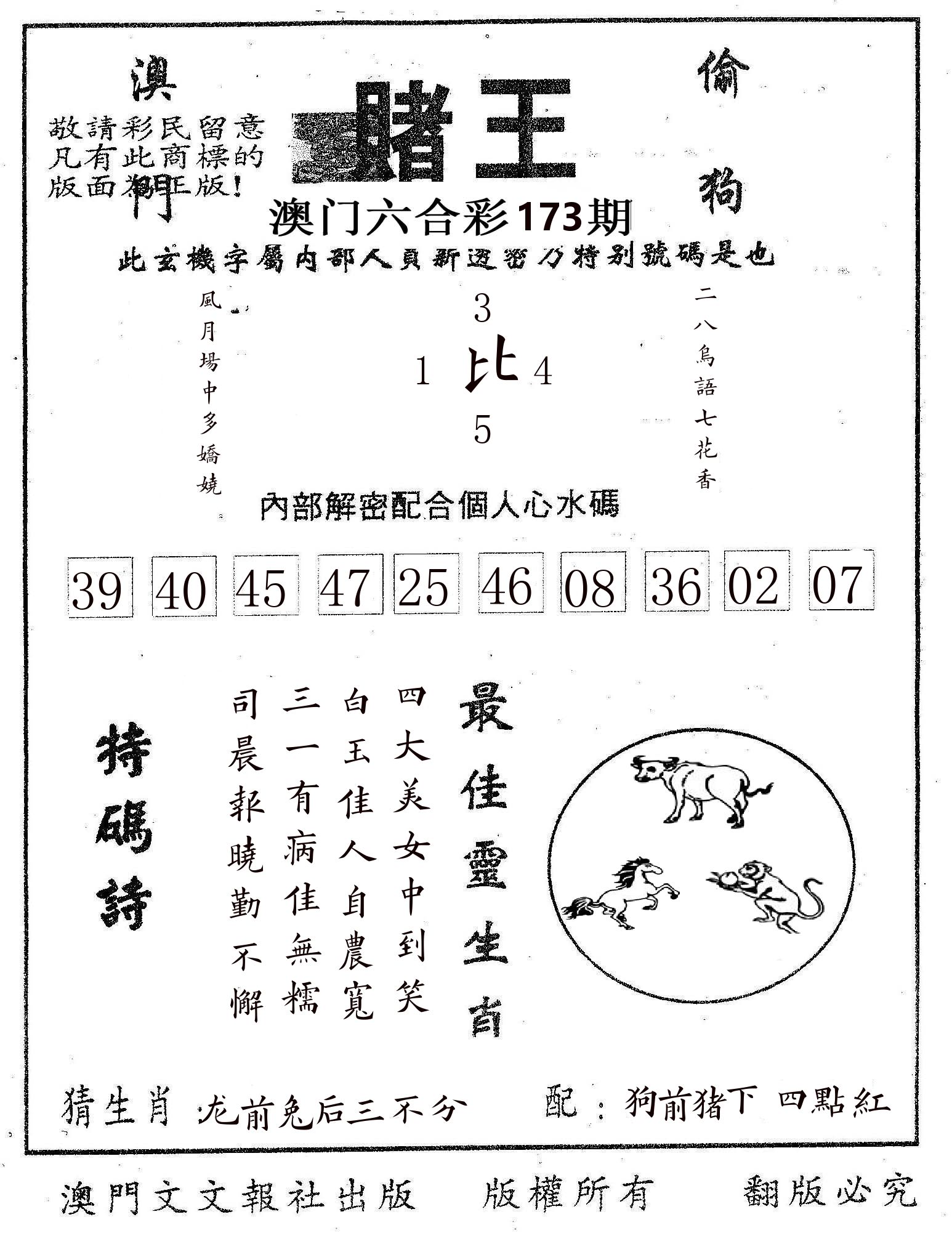 赌王 第173期