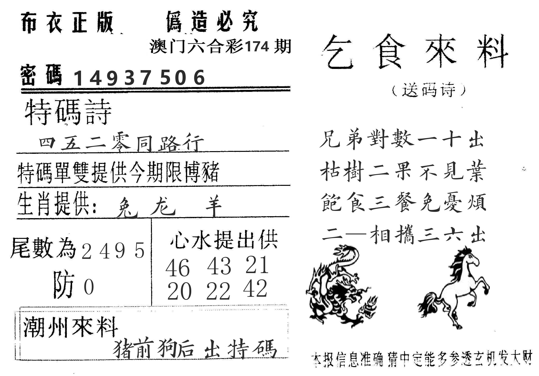 千禧码王 第174期