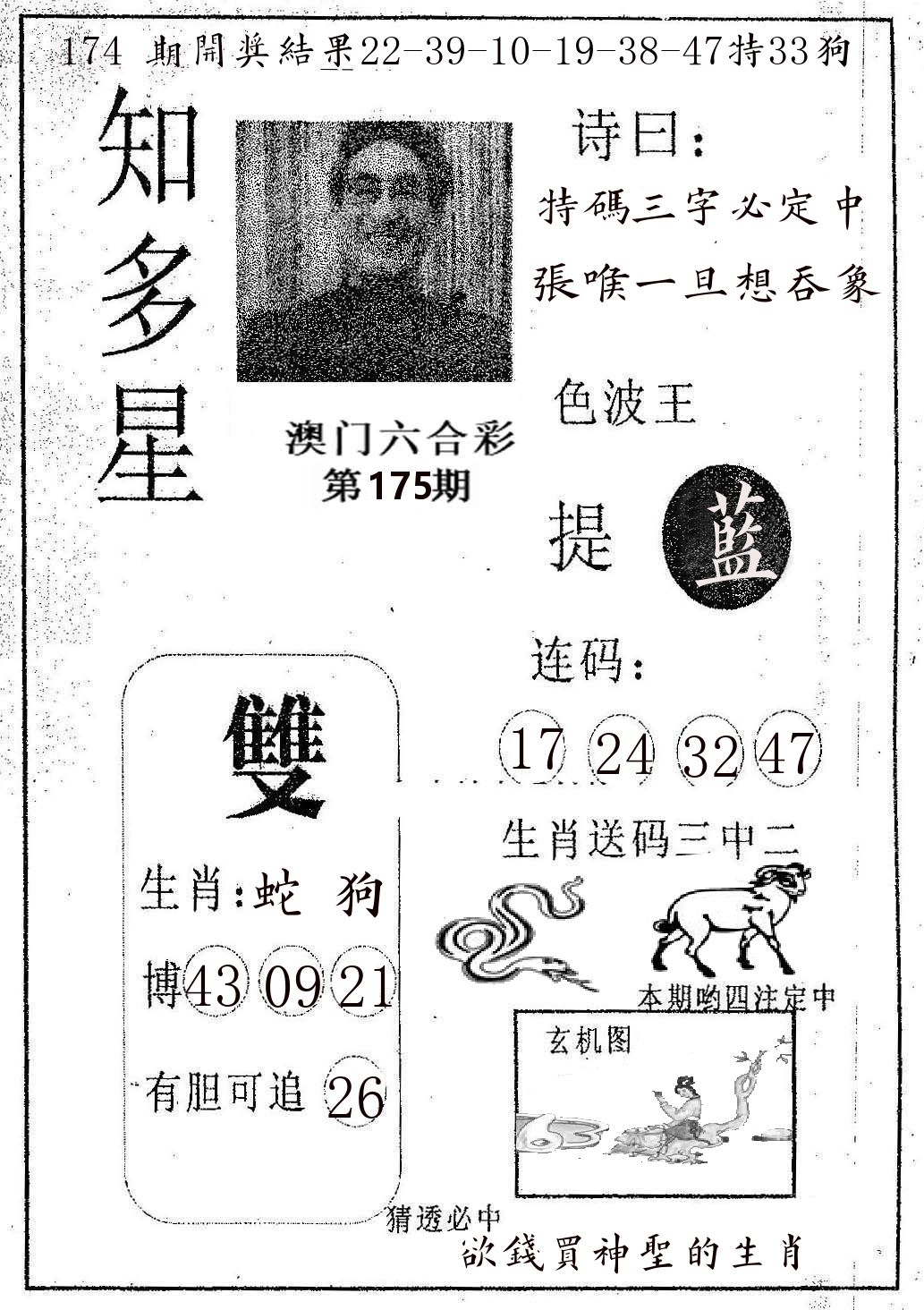 知多星 第175期