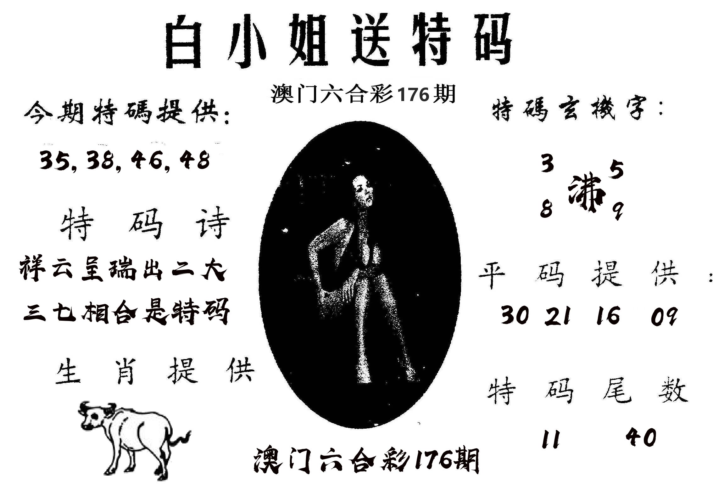 白姐送特 第176期