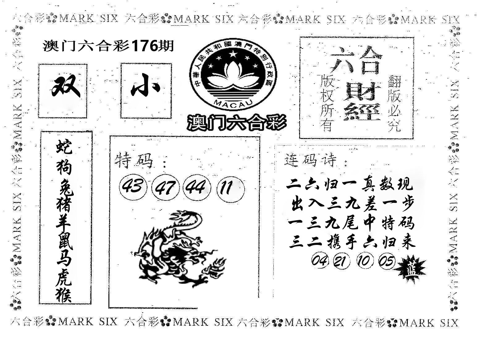 六合财经 第176期