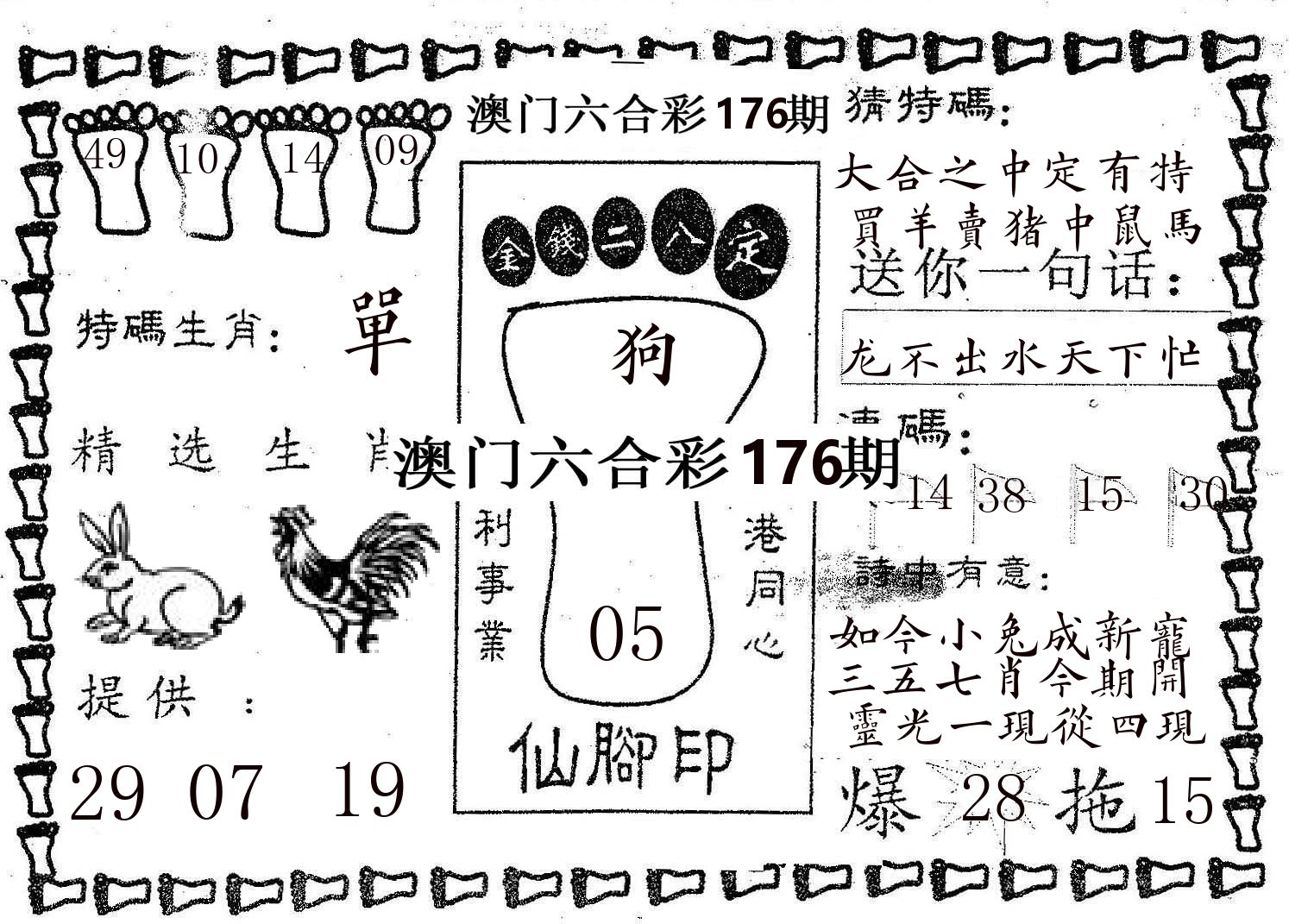 仙脚印 第176期