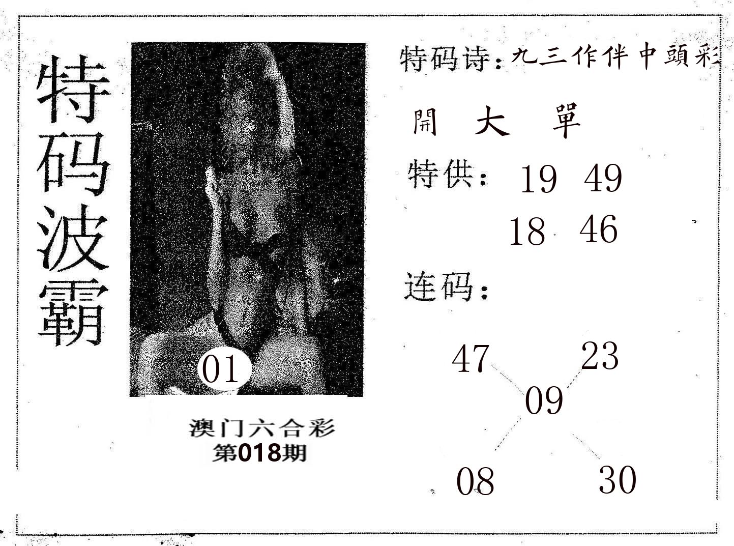 特码波霸 第18期