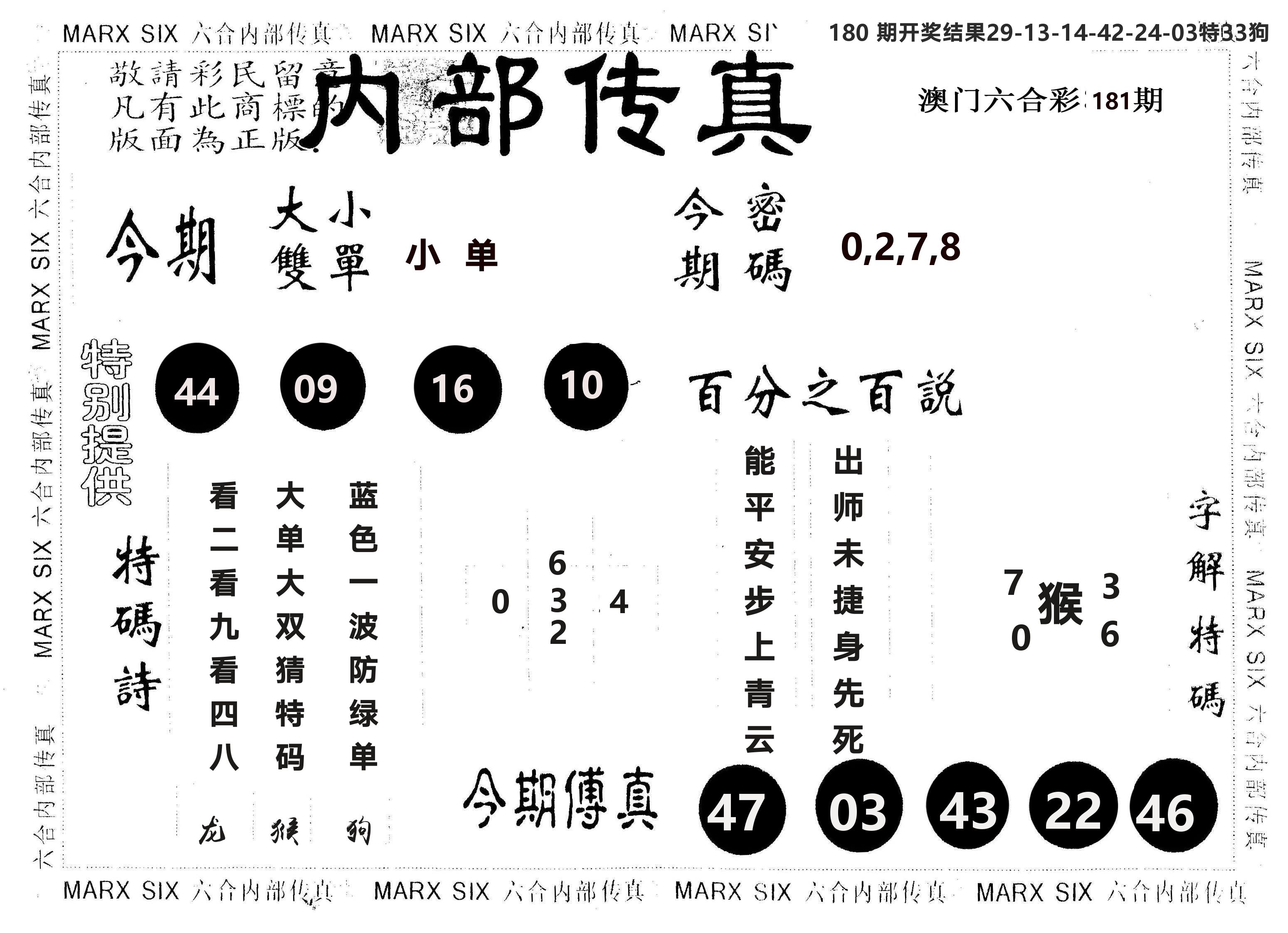 另版内部传真 第181期