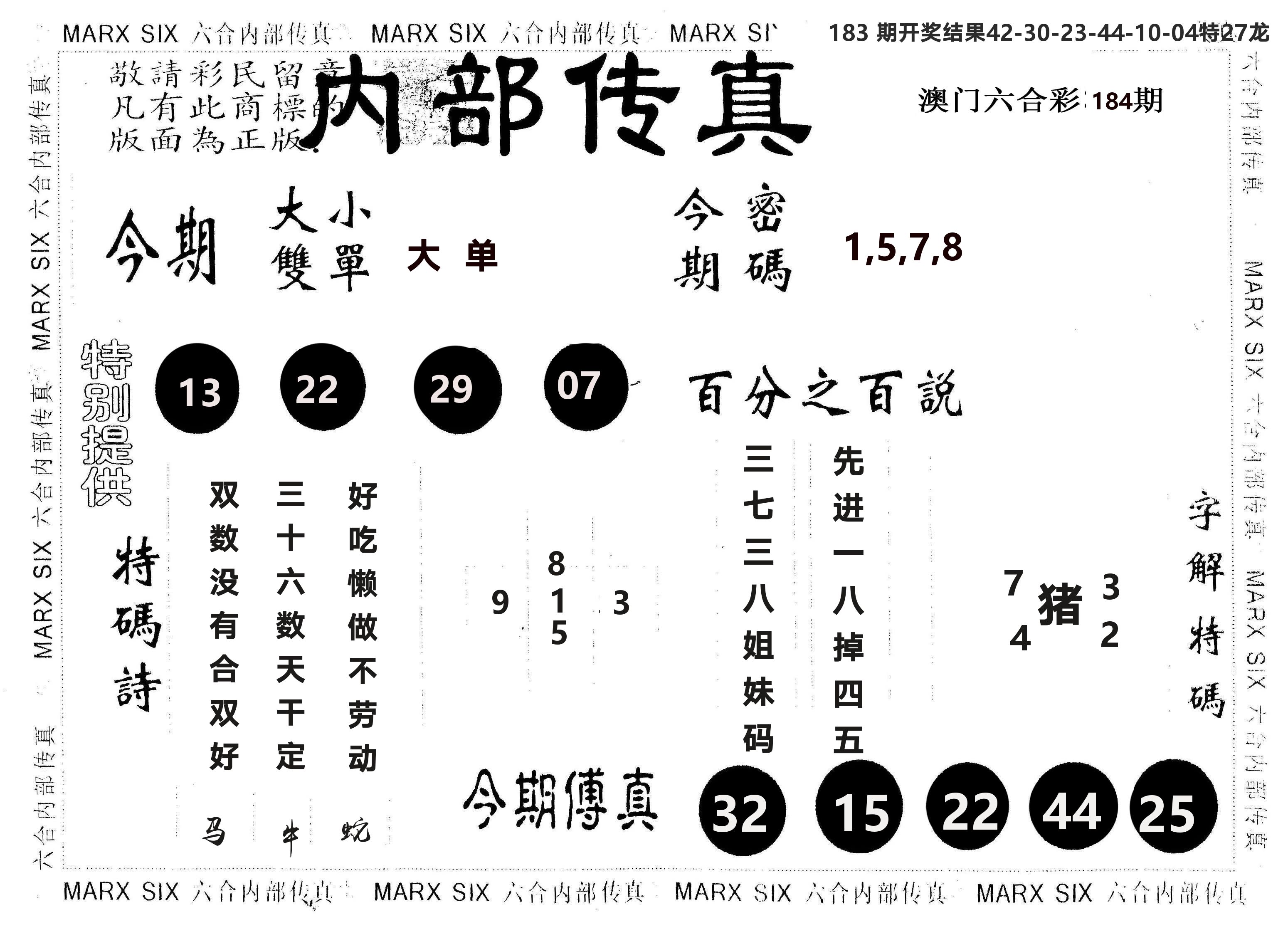另版内部传真 第184期