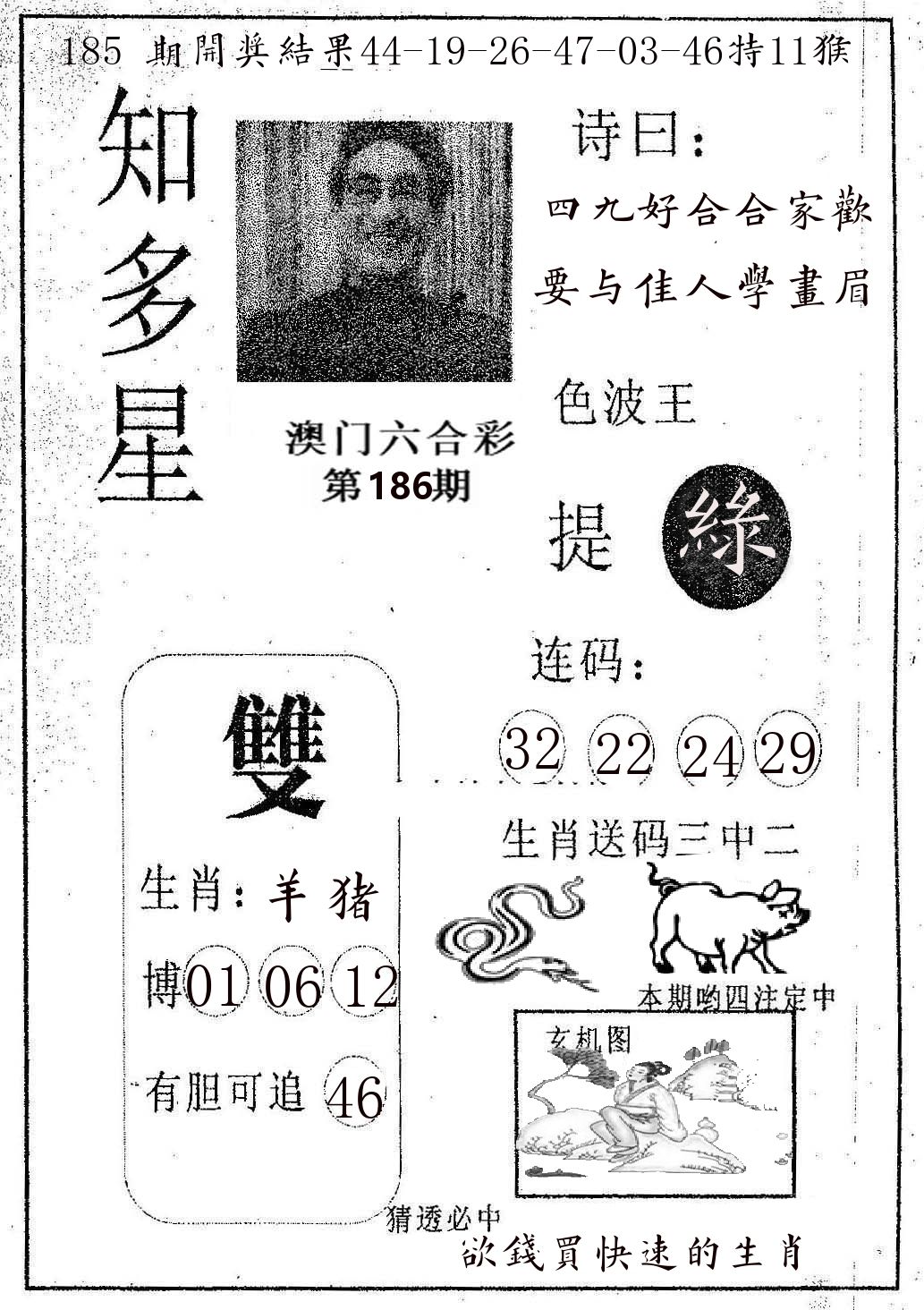 知多星 第186期
