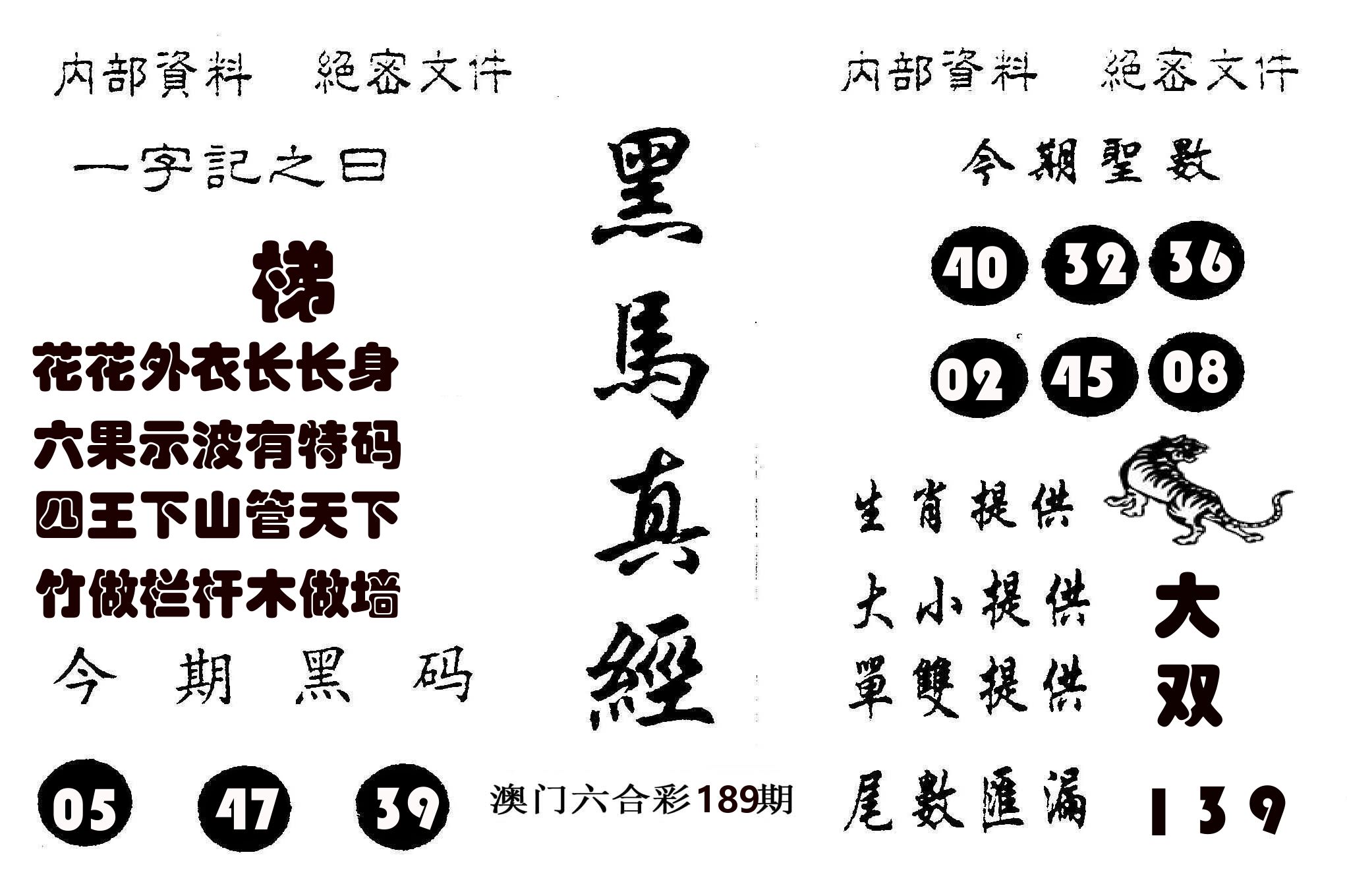 黑马真经 第189期