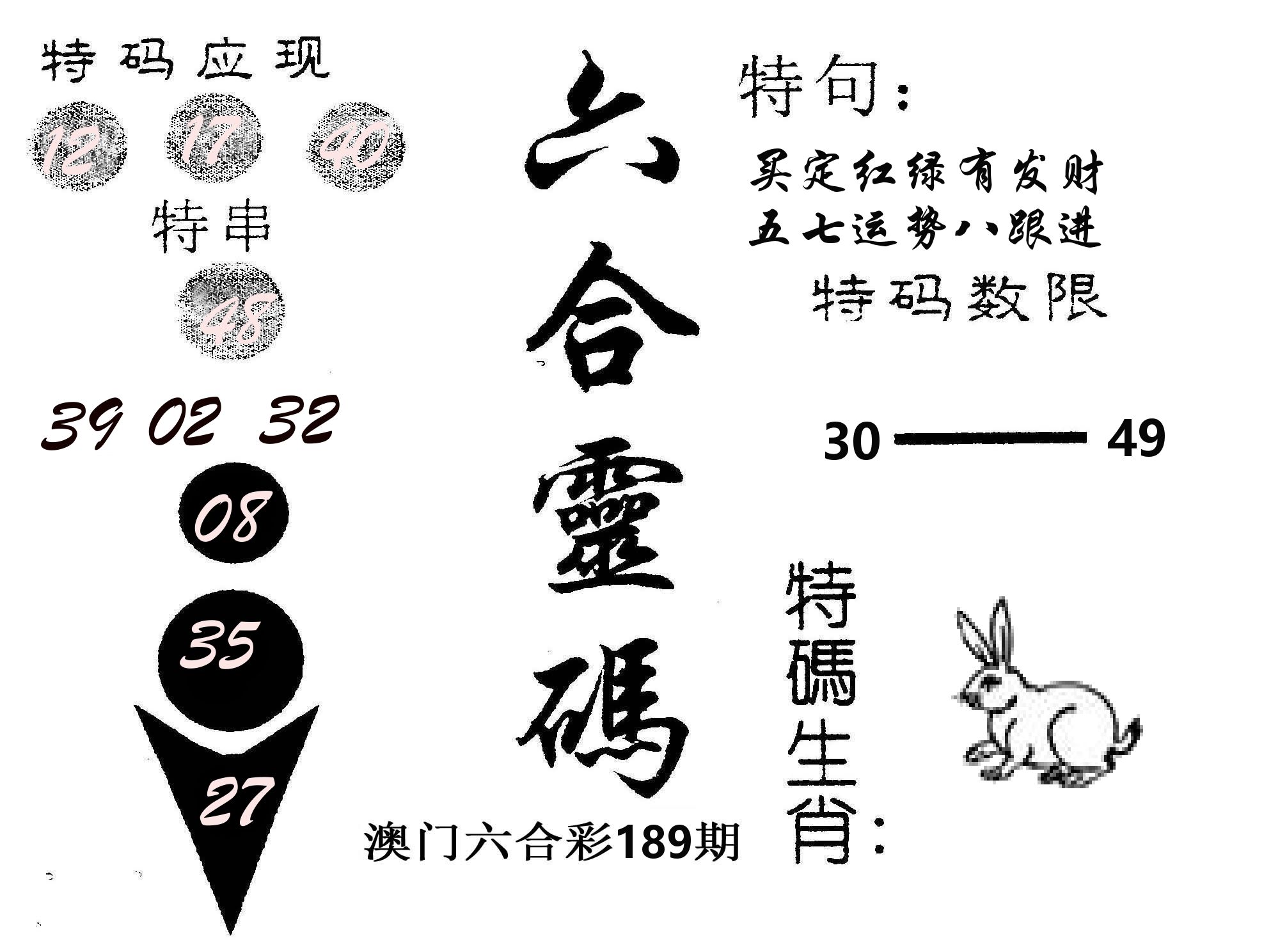 六合灵码 第189期