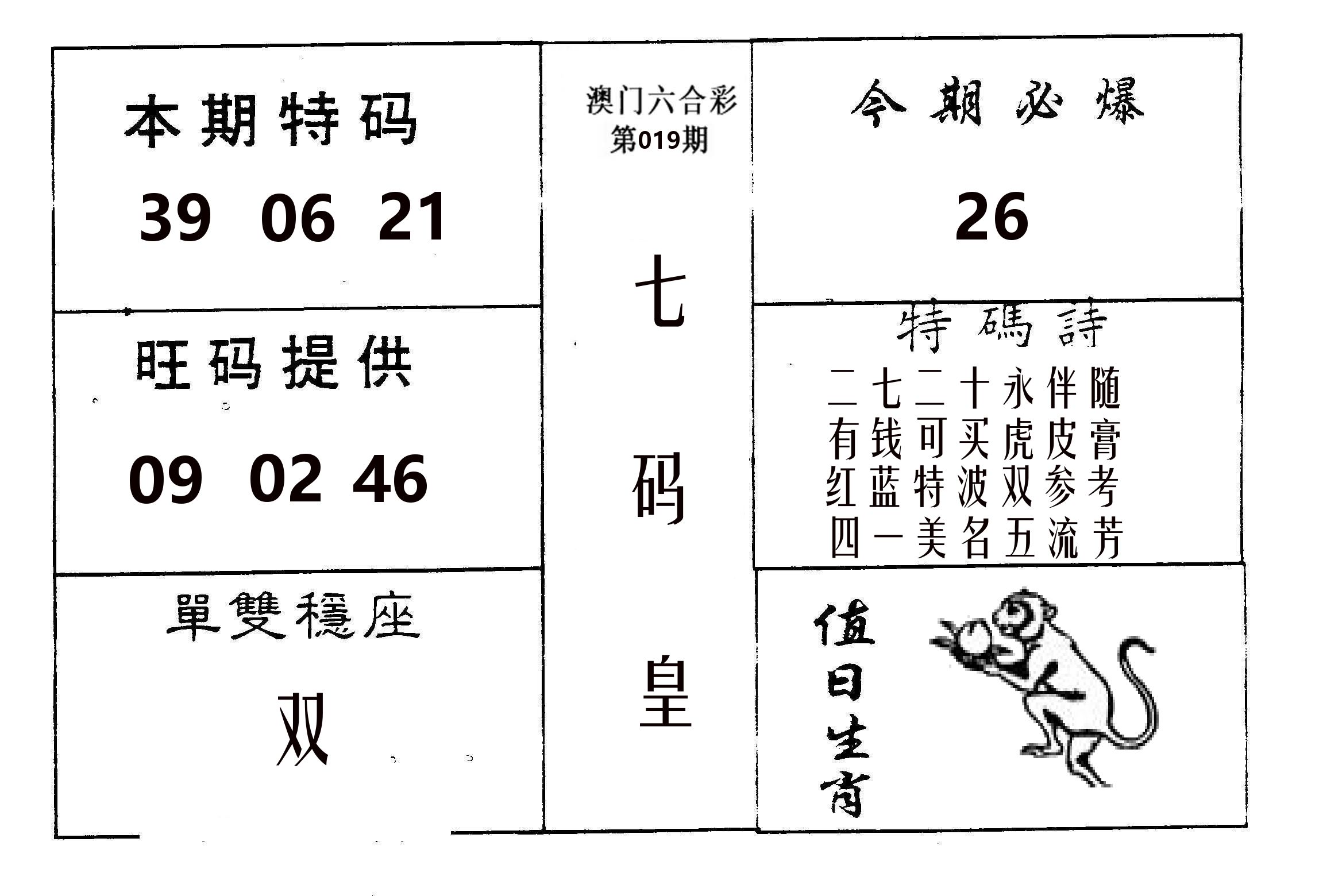 七码皇 第19期