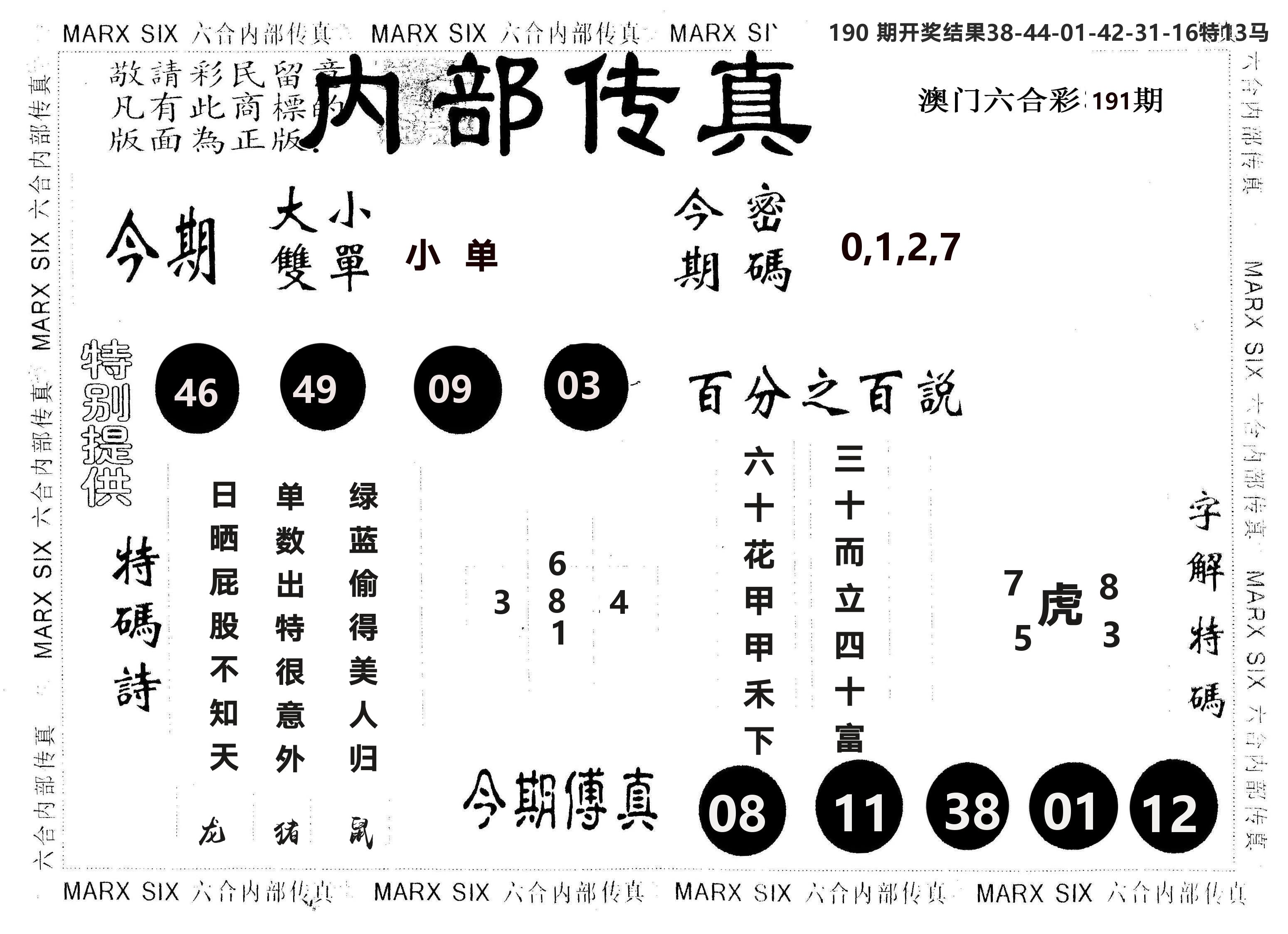 另版内部传真 第191期