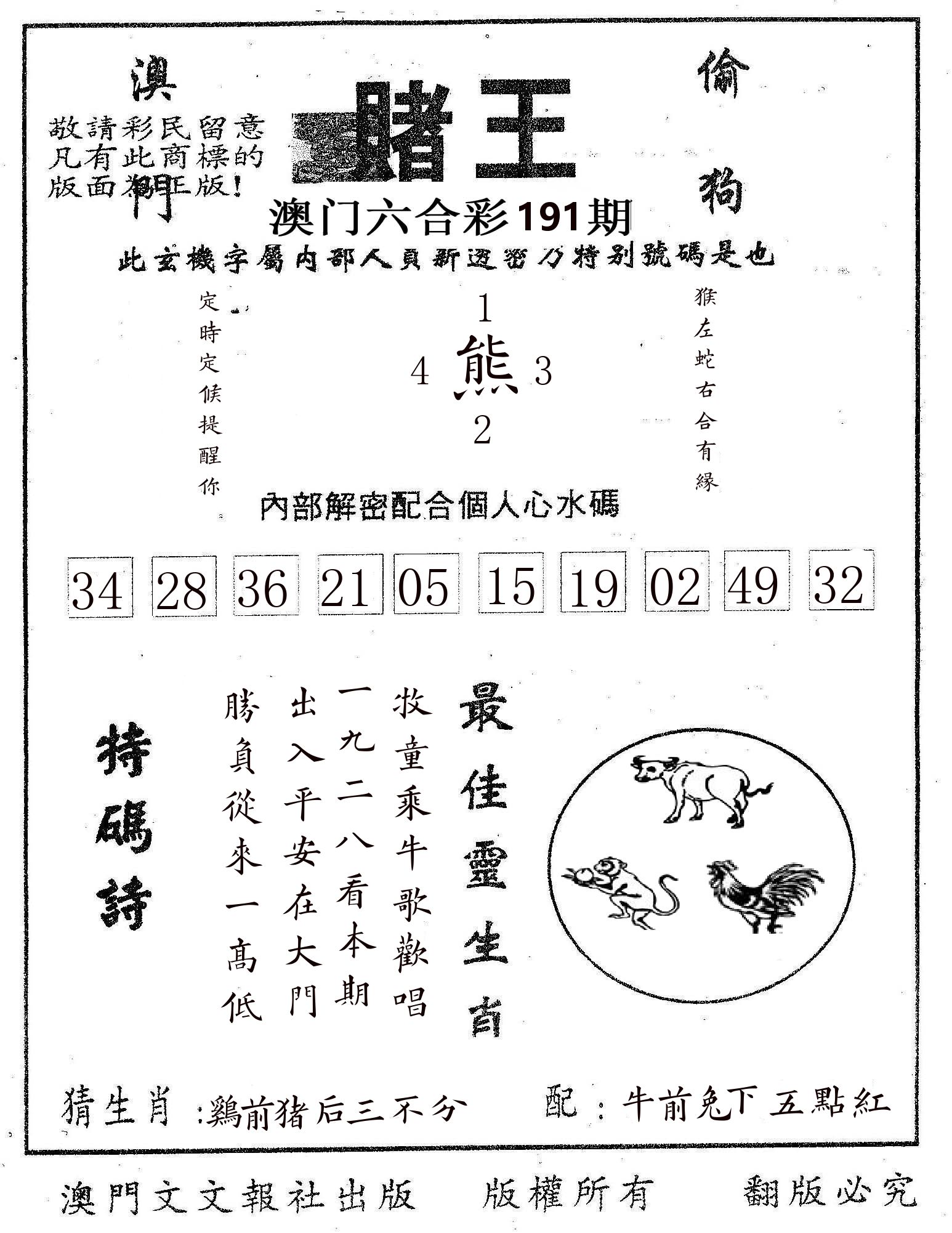 赌王 第191期