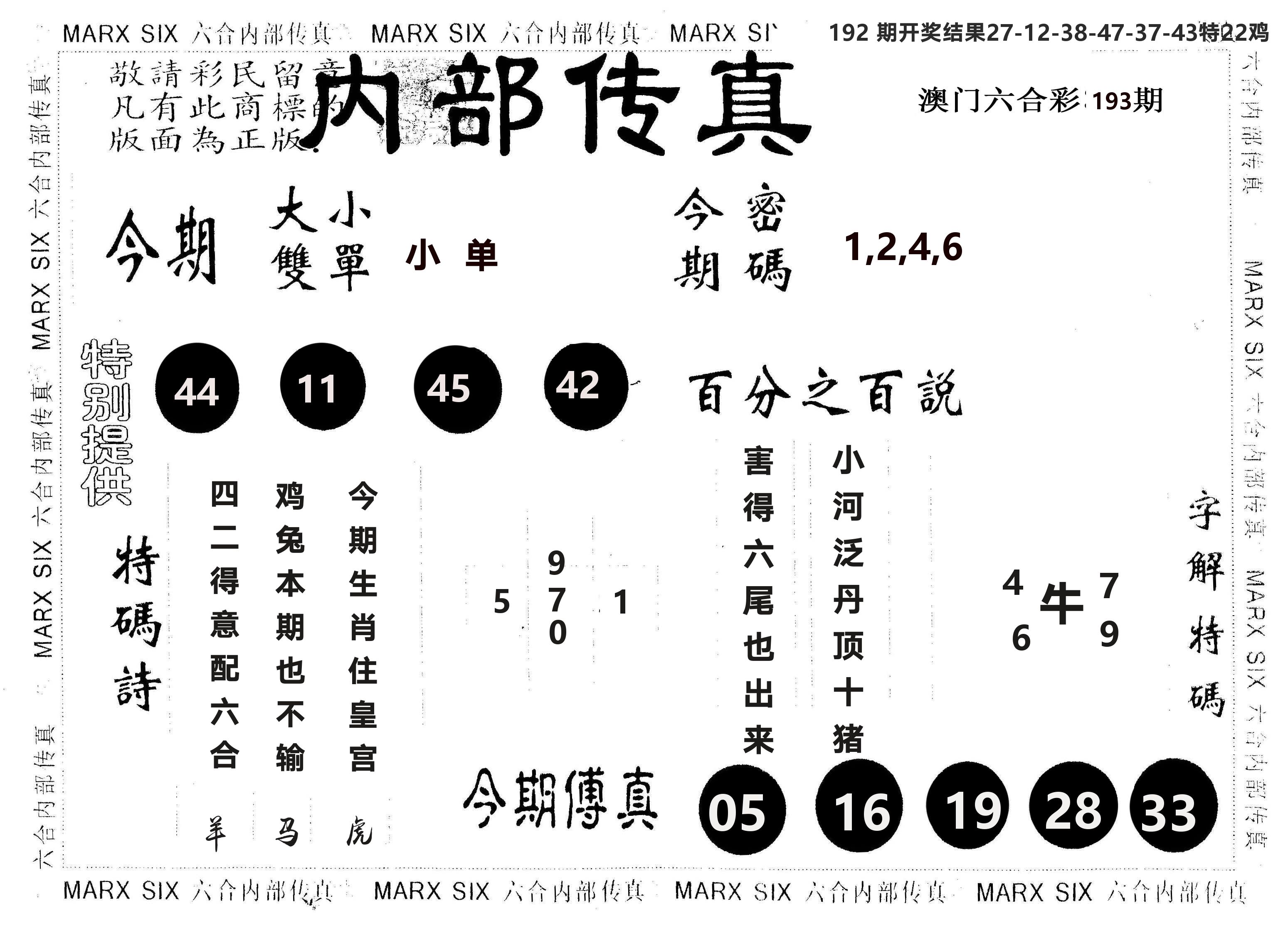 另版内部传真 第193期