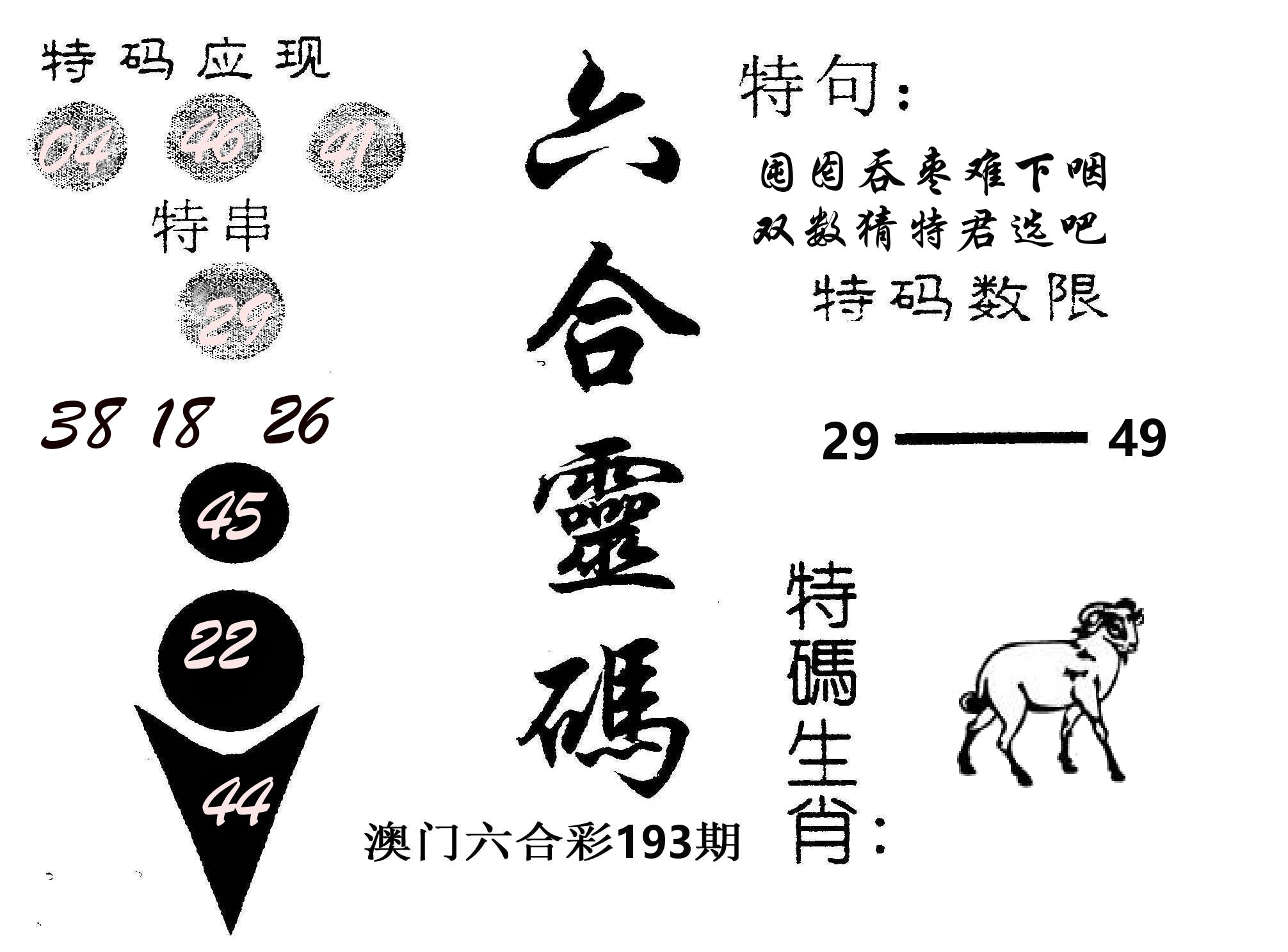 六合灵码 第193期
